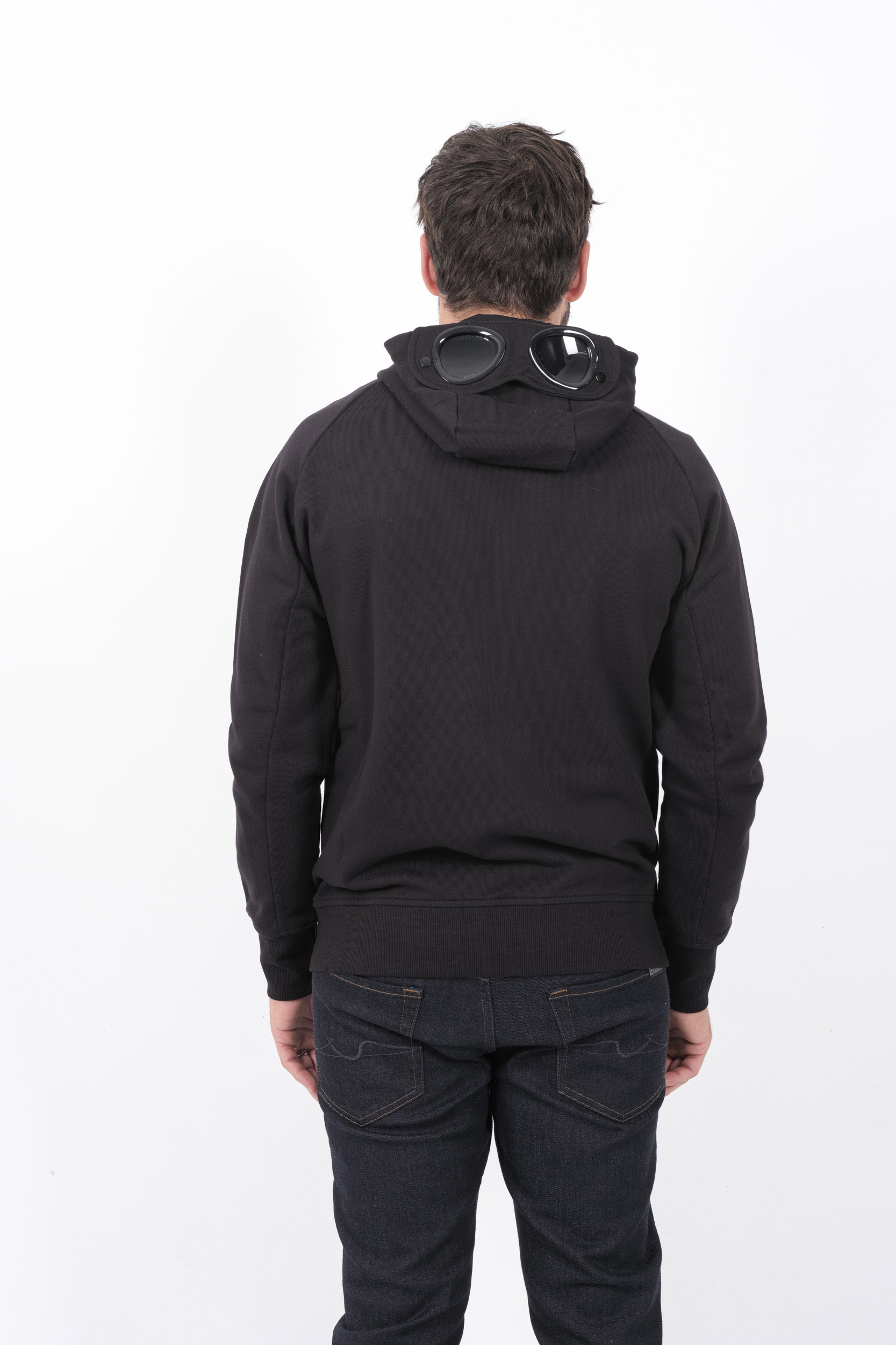  Image du produit SWEAT C.P COMPANY CAPUCHE ZIPPE LUNETTES NOIR S028A-999 - 5