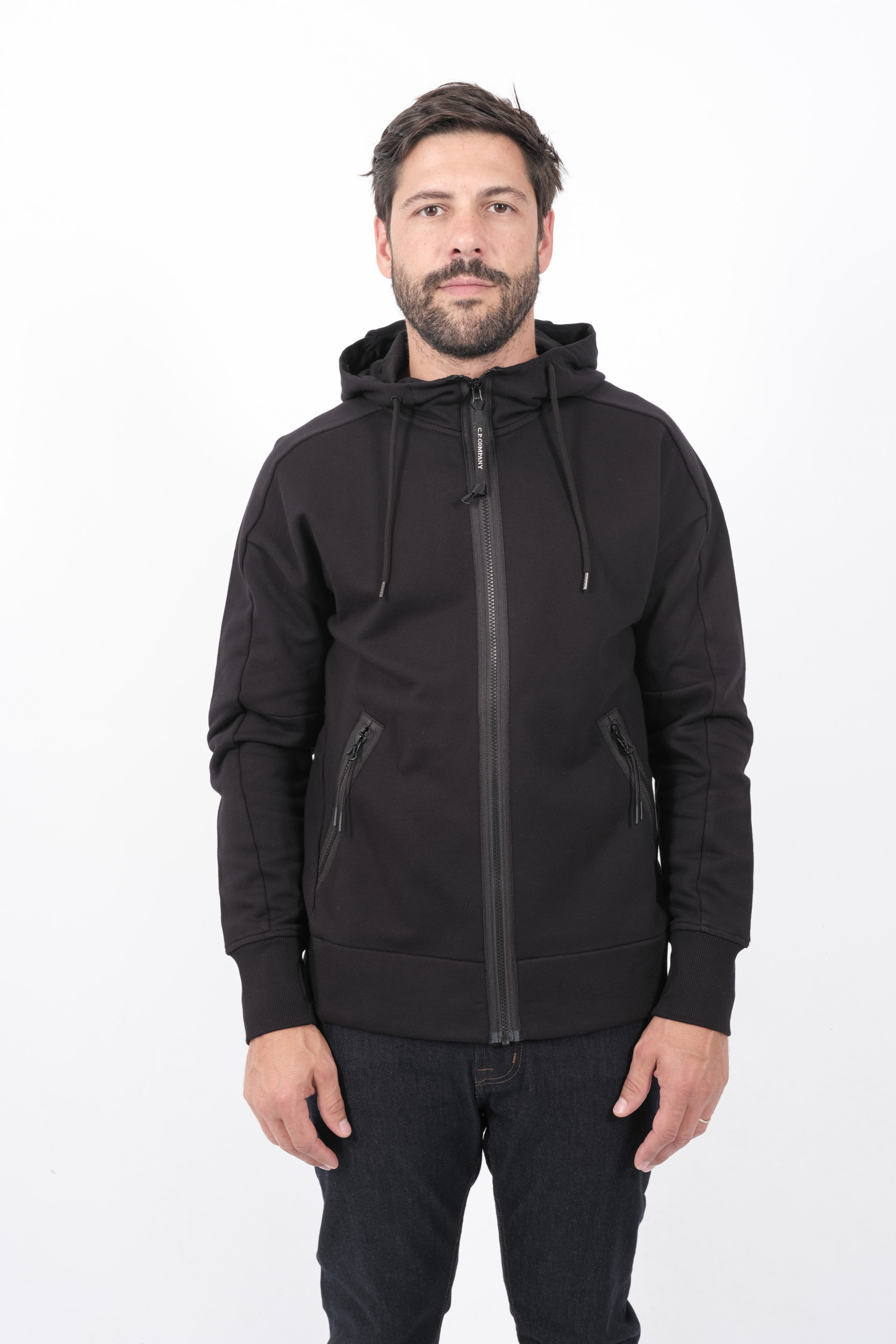  Image du produit SWEAT C.P COMPANY CAPUCHE ZIPPE LUNETTES NOIR S028A-999 - 3