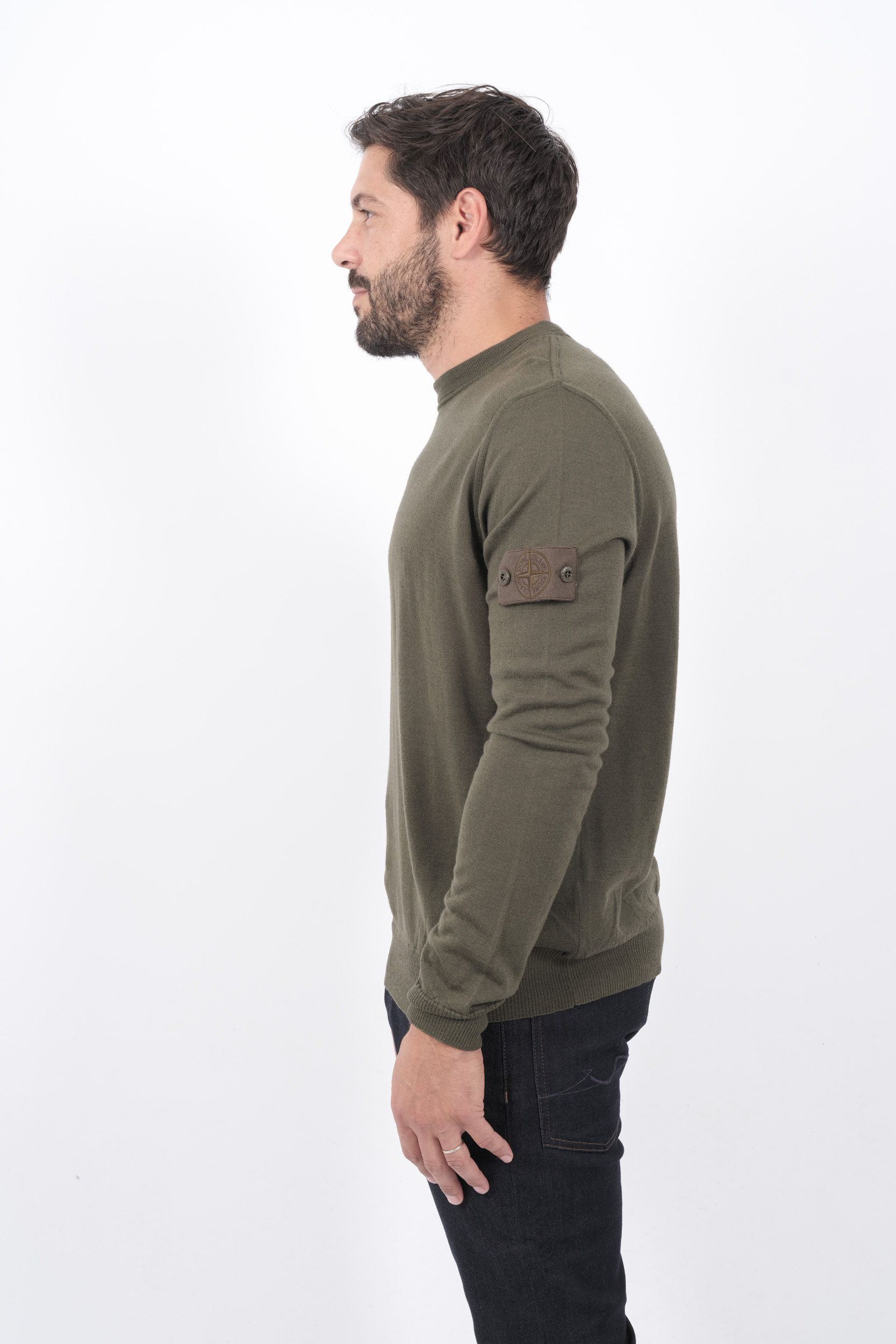 PULL STONE ISLAND KAKI GHOST 8115566FC-V0054