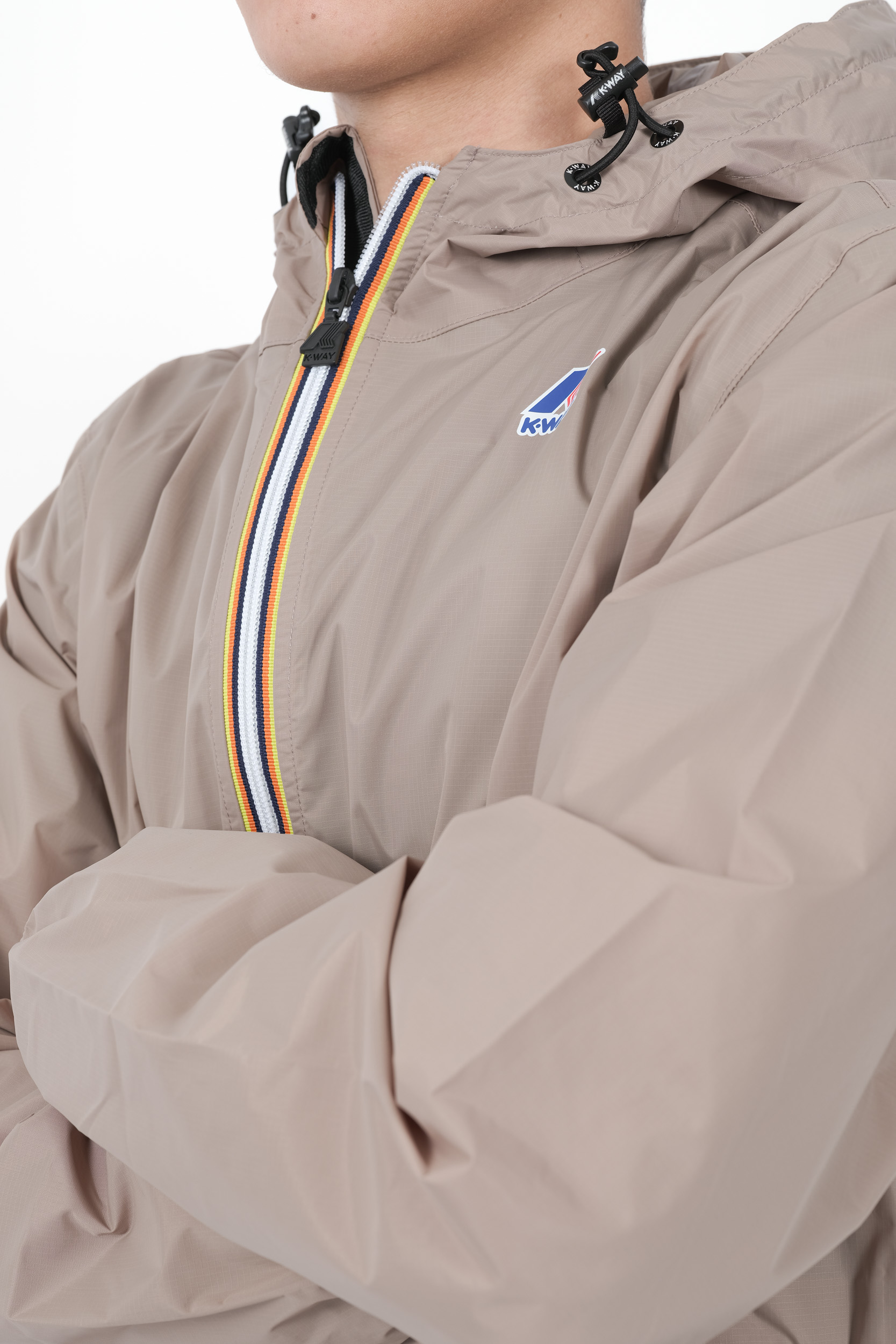 VESTE K-WAY COUPE VENT COURTE BEIGE K004BD0-WG9