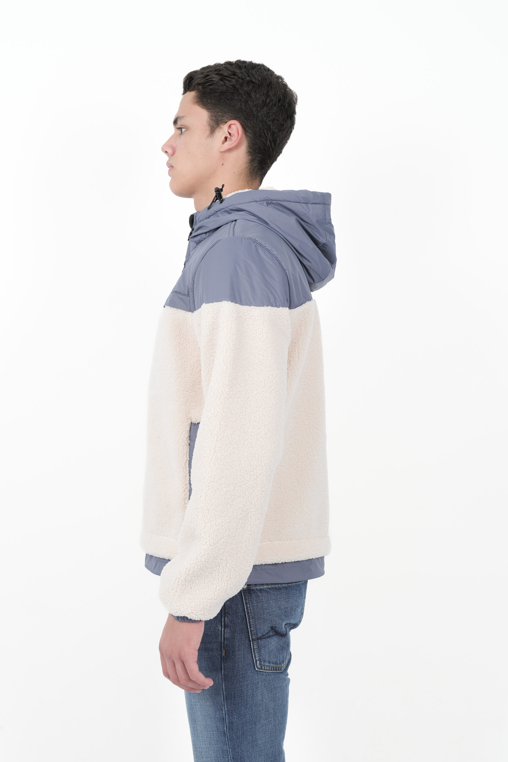 BLOUSON K-WAY BI-MATIERE BLEU K71341W-A01