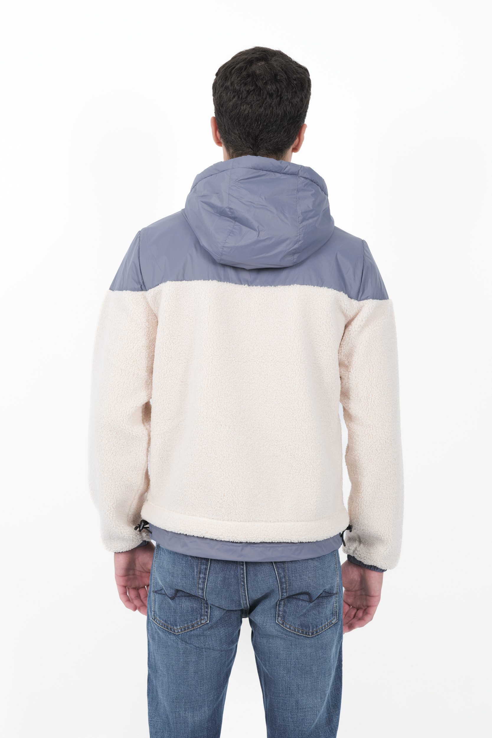 BLOUSON K-WAY BI-MATIERE BLEU K71341W-A01