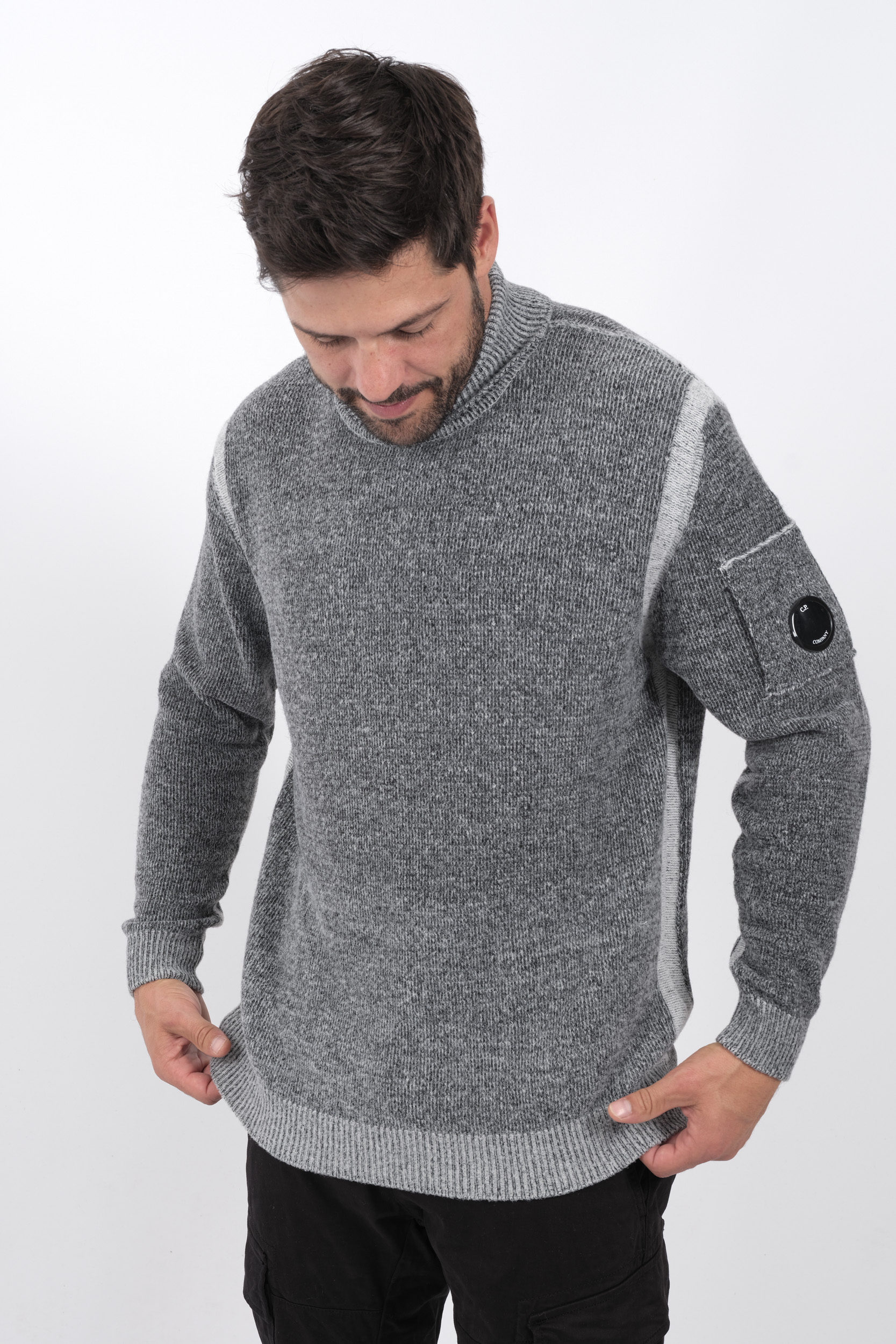 Image du produit PULL C.P COMPANY COL ROULE GRIS N257A-M99