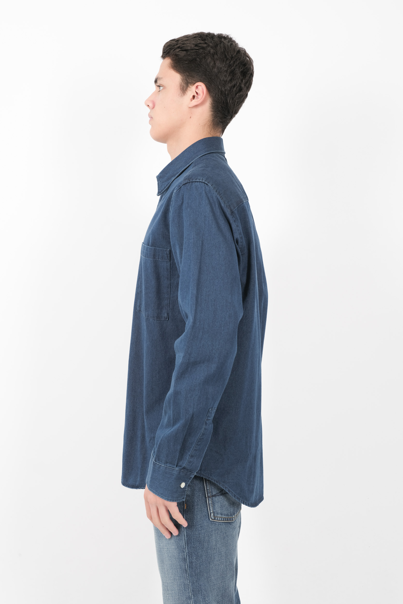 CHEMISE NN07 EN COTON BLEU JEANS COHEN-249