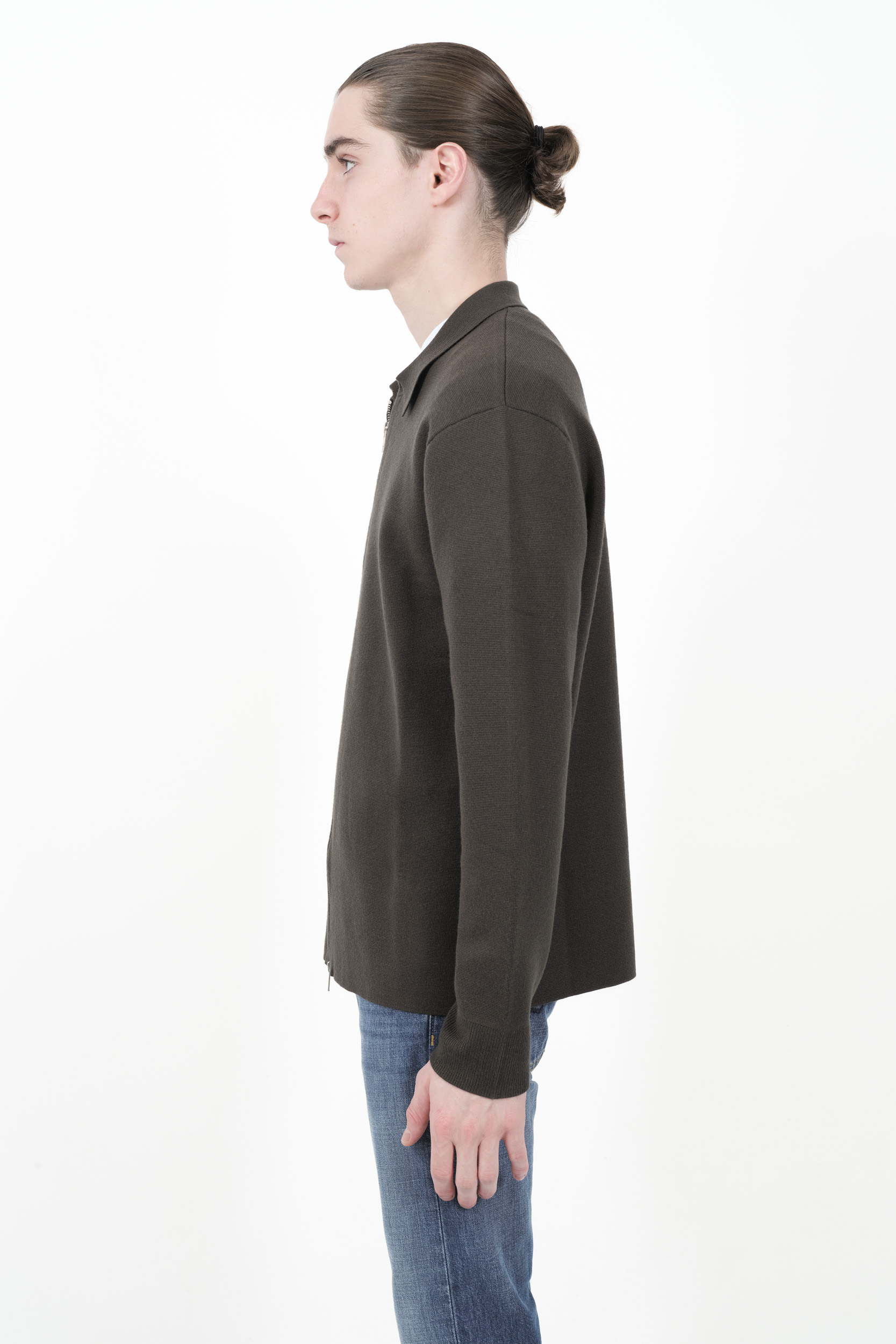  Image du produit GILET NN07 EN COL CHEMISE ZIPPE VERT HARALD-354 - 4