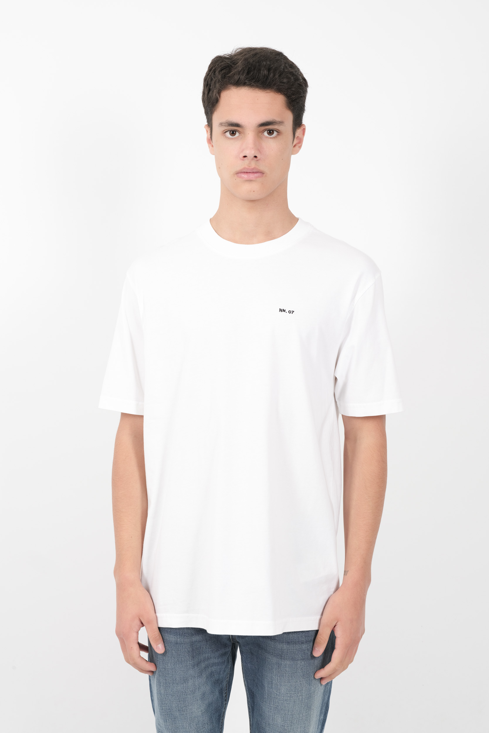  Image du produit TEE-SHIRT NN07 COL ROND OVERSIZE LOGO BLANC ADAMEMB-001 - 3