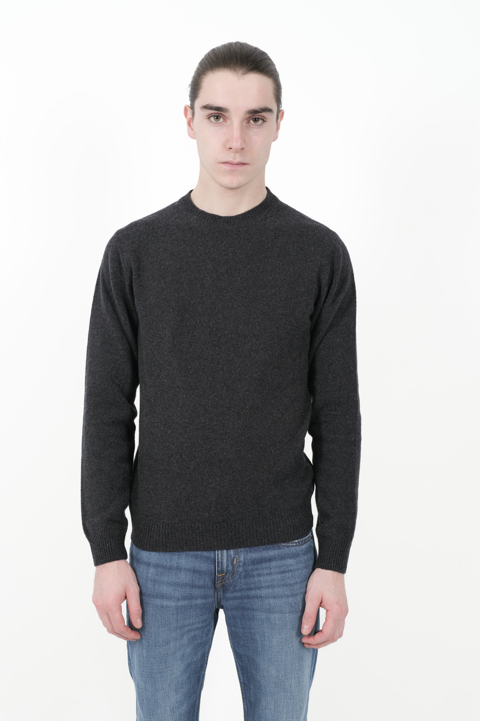 PULL RE_BRANDED COL ROND CACHEMIRE RECYCLE GRIS U4WA11-Y49