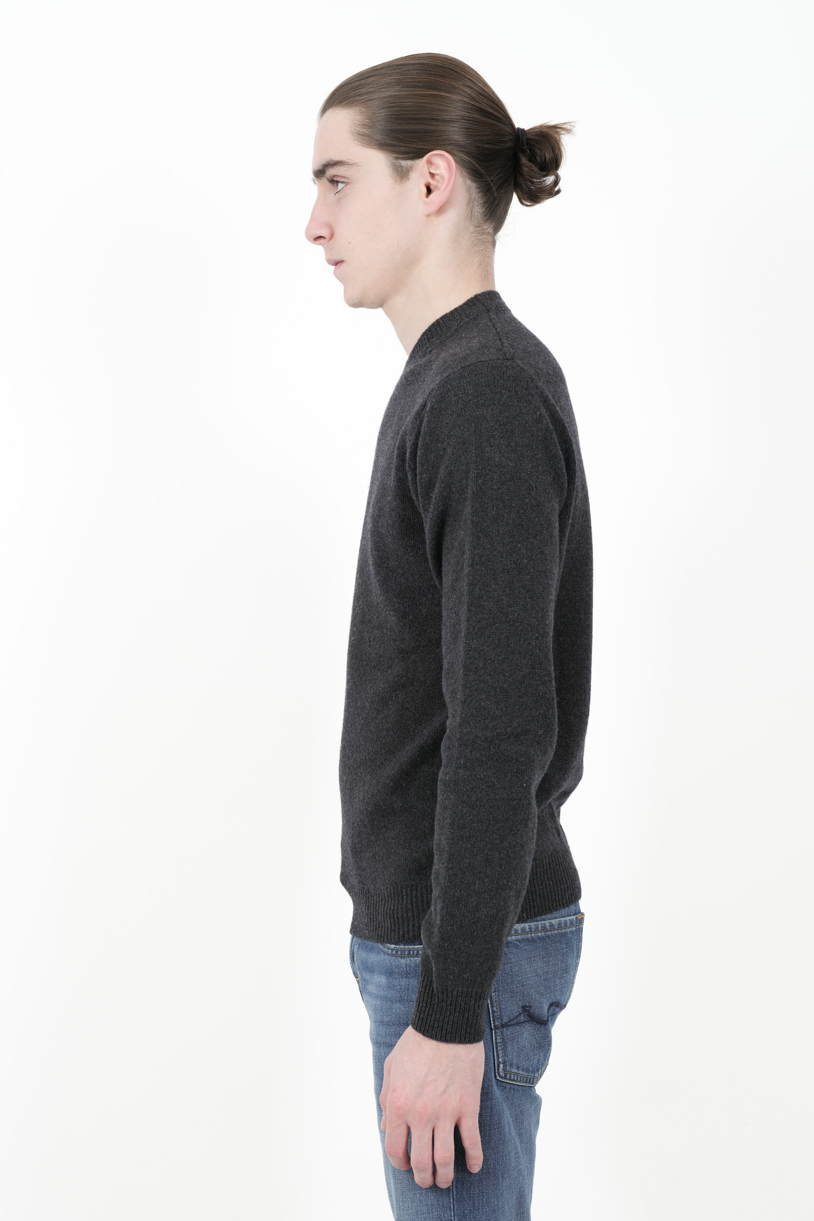  Image du produit PULL RE_BRANDED COL ROND CACHEMIRE RECYCLE GRIS U4WA11-Y49 - 4