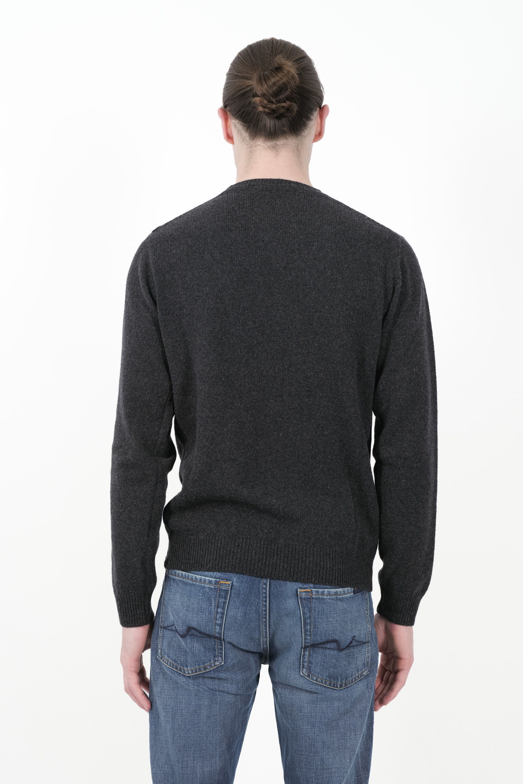  Image du produit PULL RE_BRANDED COL ROND CACHEMIRE RECYCLE GRIS U4WA11-Y49 - 5