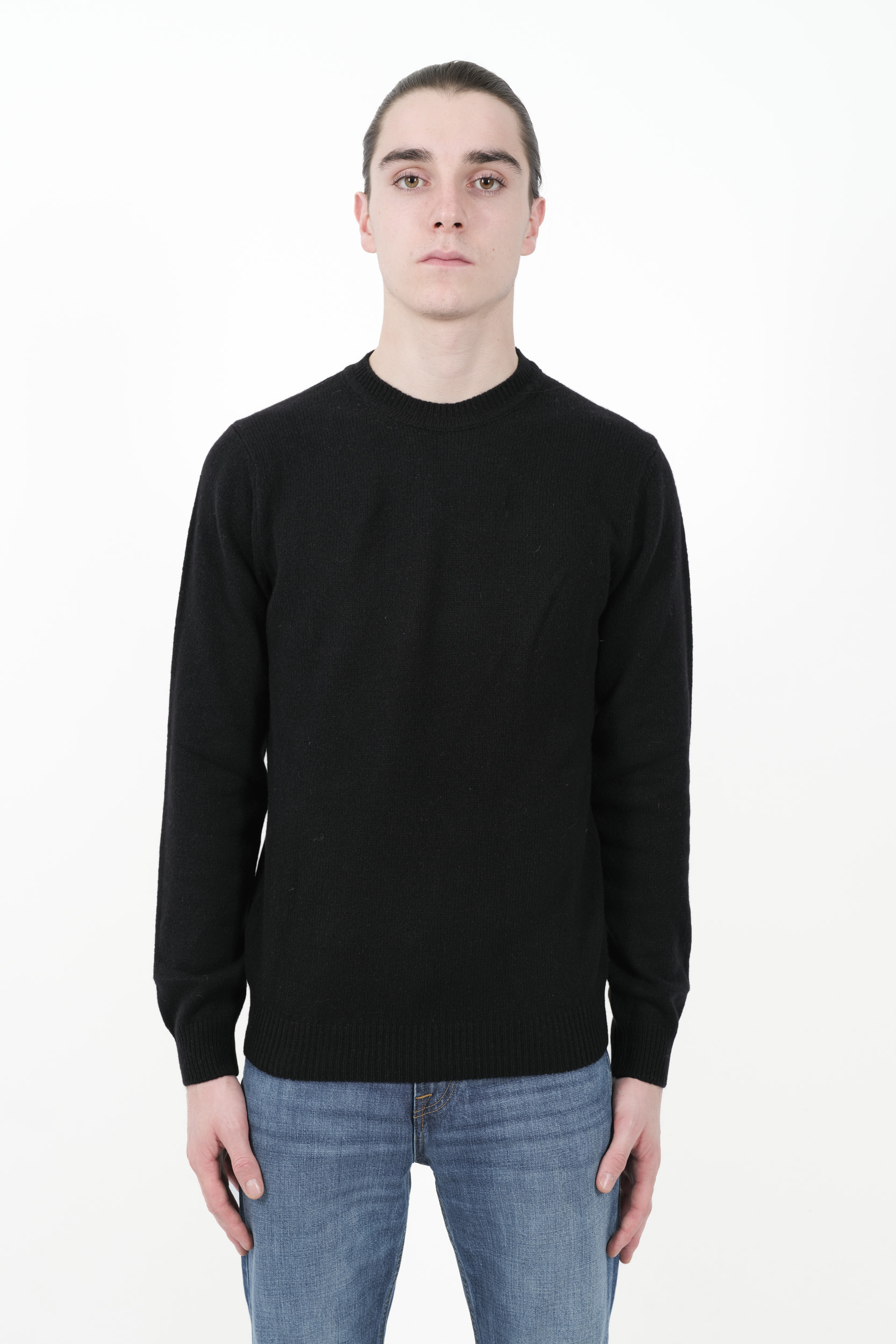 PULL RE_BRANDED COL ROND CACHEMIRE RECYCLE NOIR U4WA11-Y69