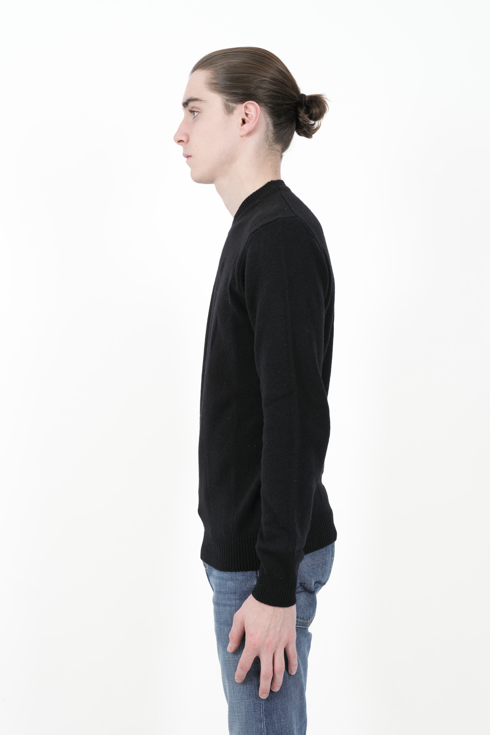 PULL RE_BRANDED COL ROND CACHEMIRE RECYCLE NOIR U4WA11-Y69
