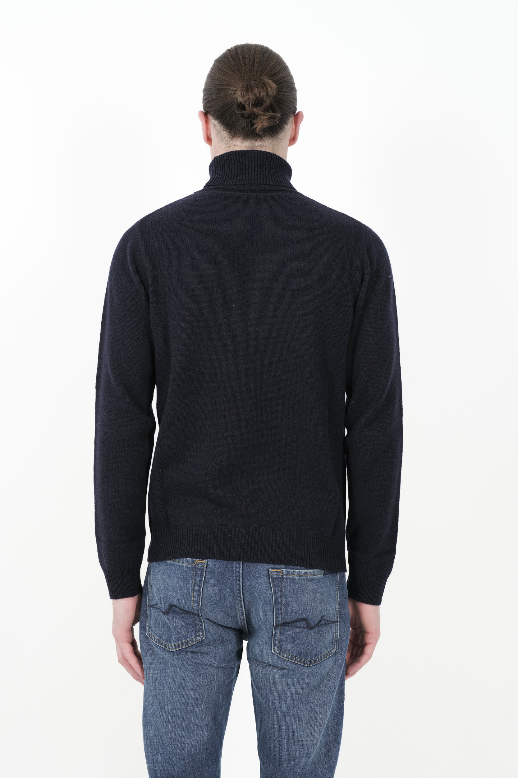 PULL RE_BRANDED COL ROULE CACHEMIRE RECYCLE MARINE U4WA12-N08