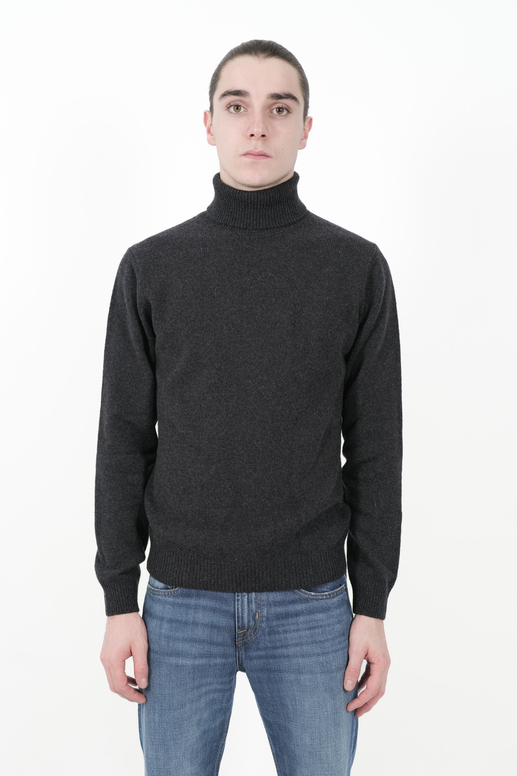 PULL RE_BRANDED COL ROULE CHAMIRE RECYCLE GRIS U4WA12-Y49