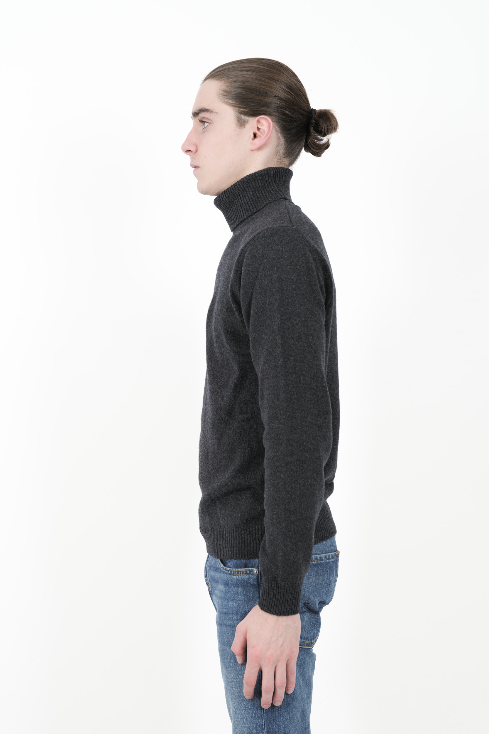 PULL RE_BRANDED COL ROULE CHAMIRE RECYCLE GRIS U4WA12-Y49