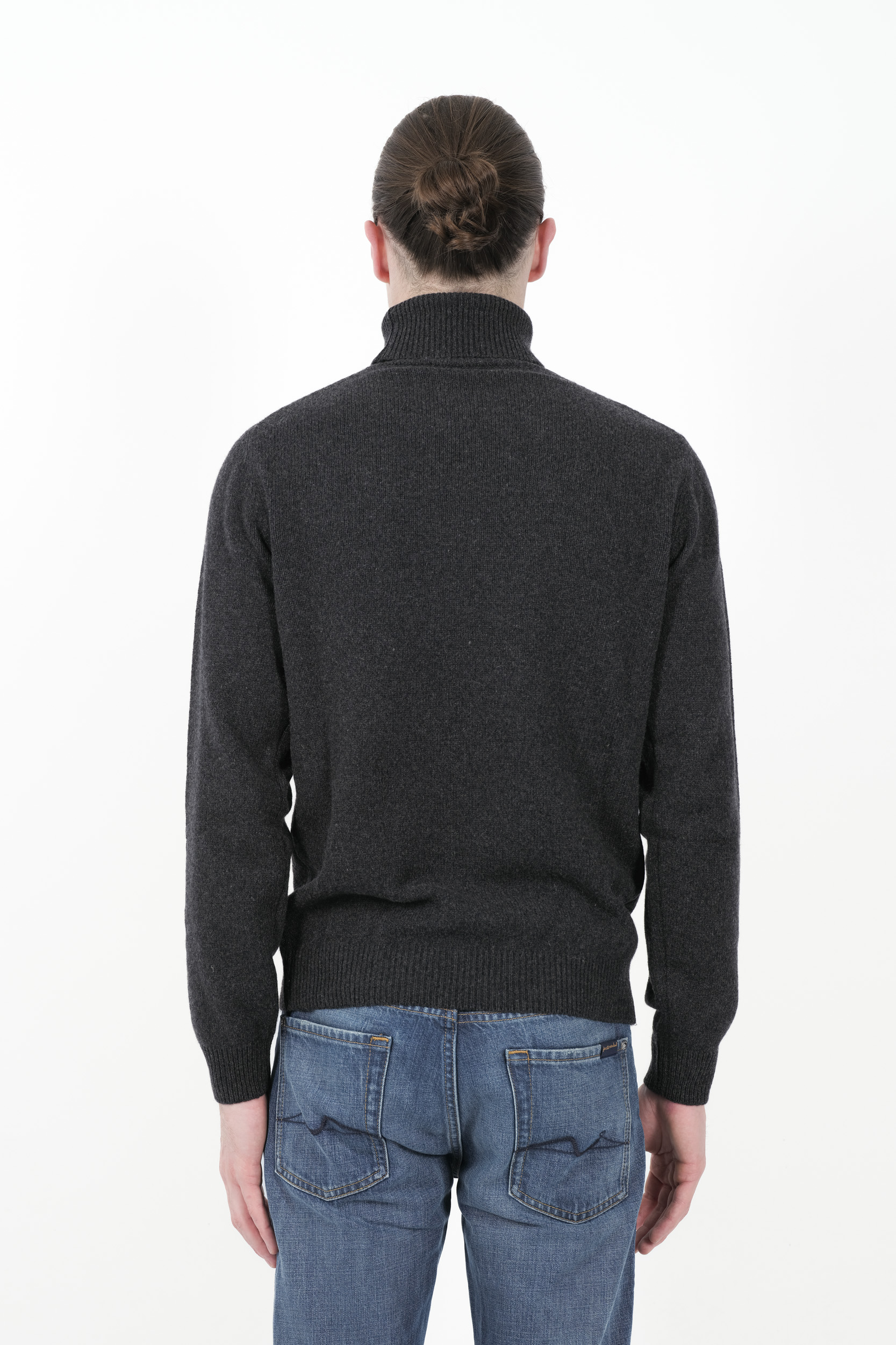 PULL RE_BRANDED COL ROULE CHAMIRE RECYCLE GRIS U4WA12-Y49