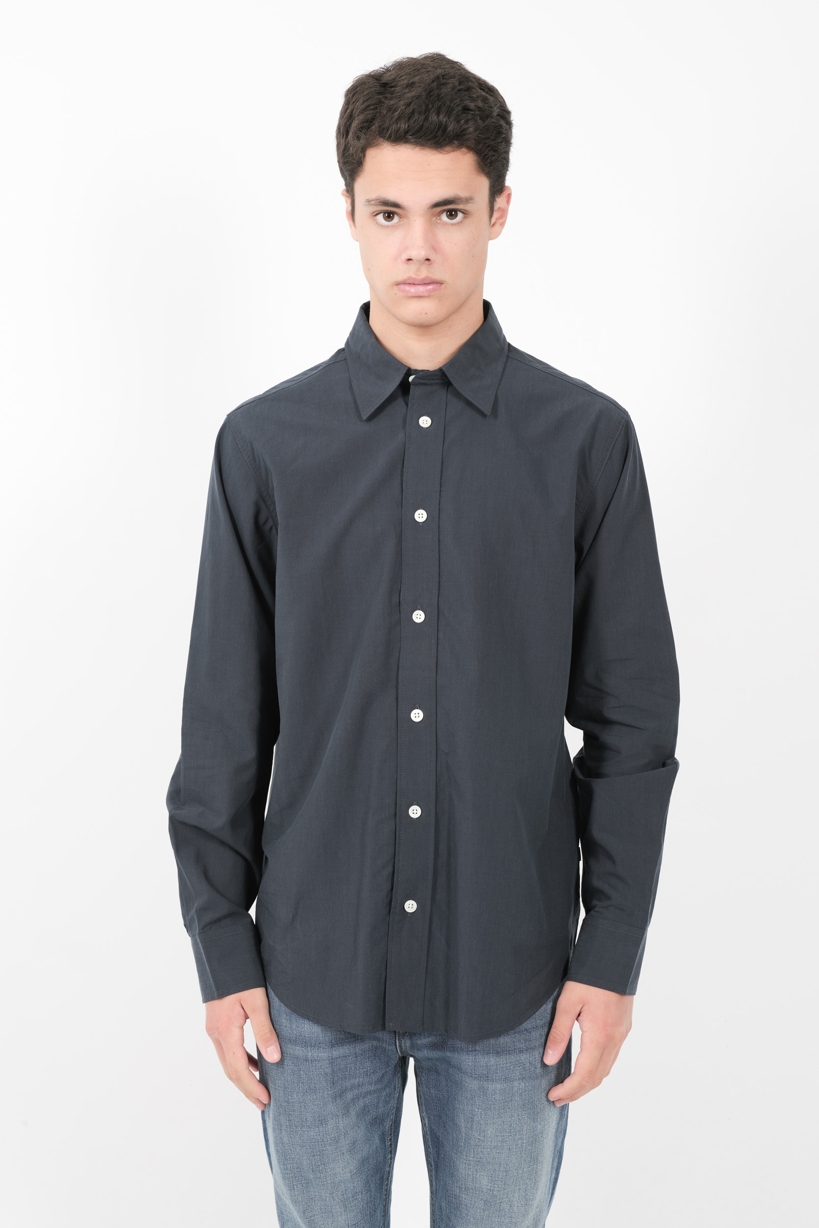 CHEMISE NN07 EN COTON MELANGE BLEU COLBY-200
