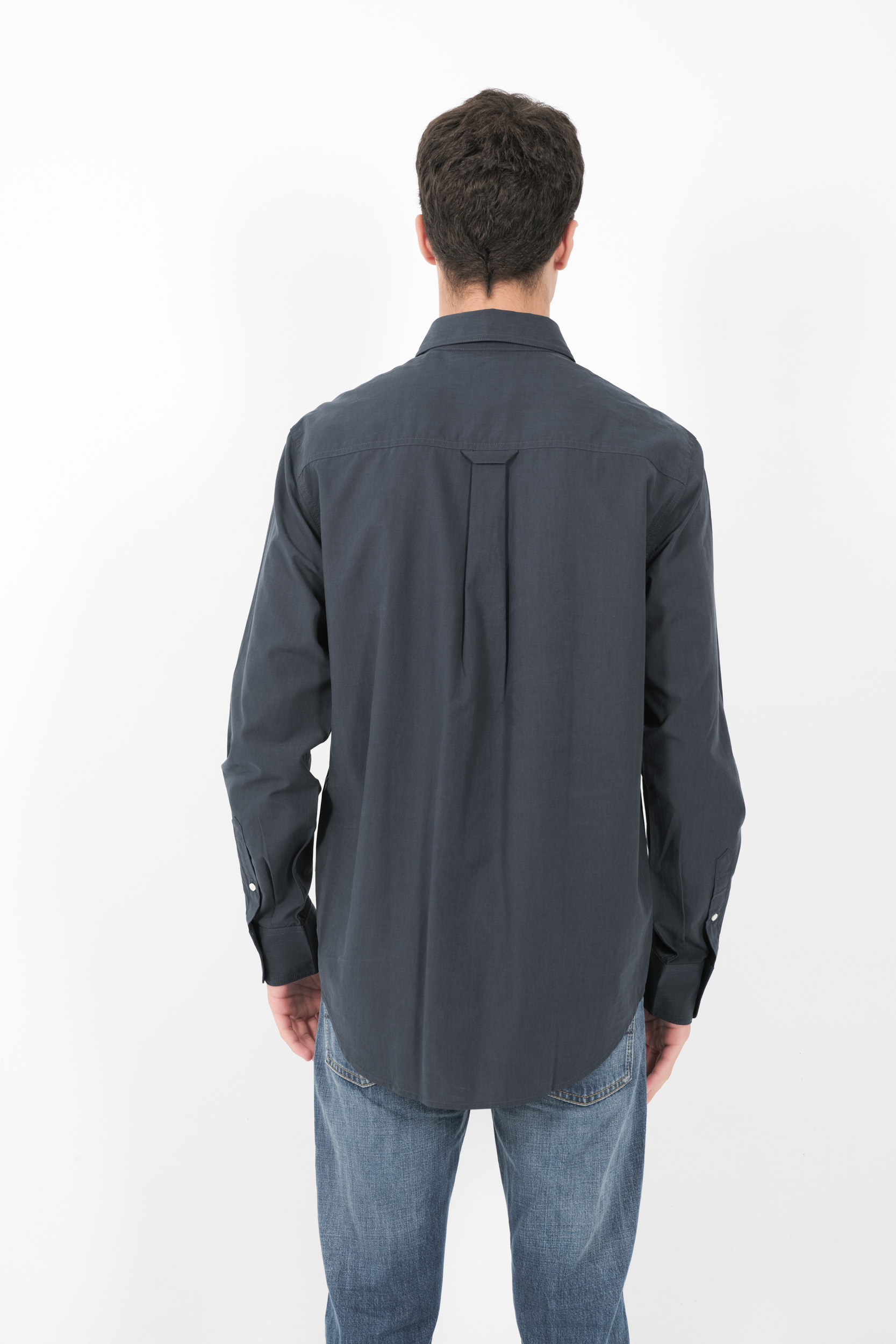 CHEMISE NN07 EN COTON MELANGE BLEU COLBY-200