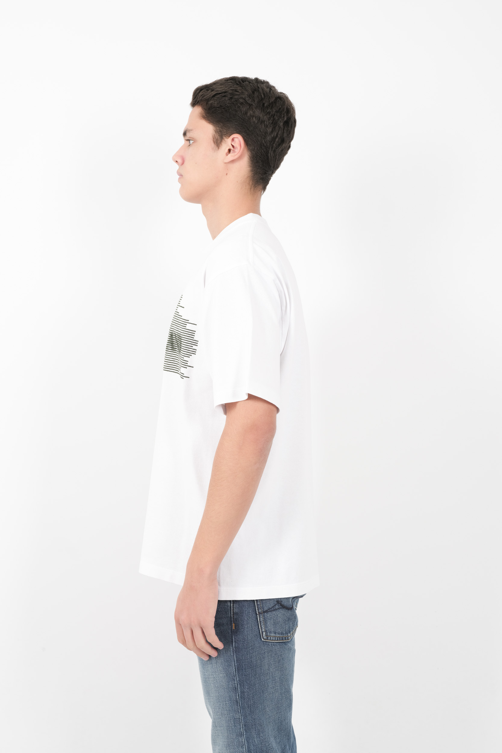 TEE-SHIRT STONE ISLAND LOGO BRODE 100% COTON BLANC 81152RC86-V0001
