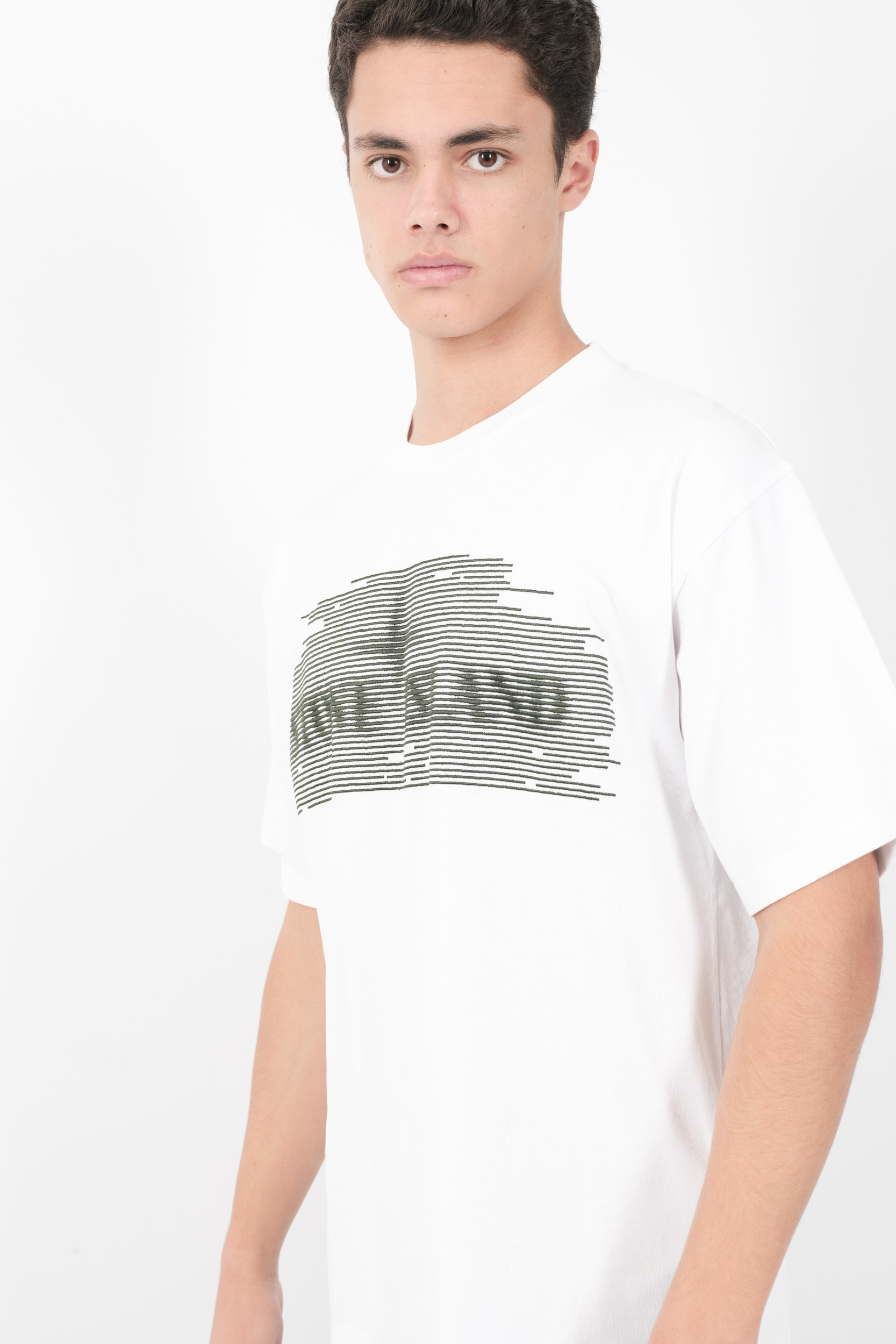 TEE-SHIRT STONE ISLAND LOGO BRODE 100% COTON BLANC 81152RC86-V0001