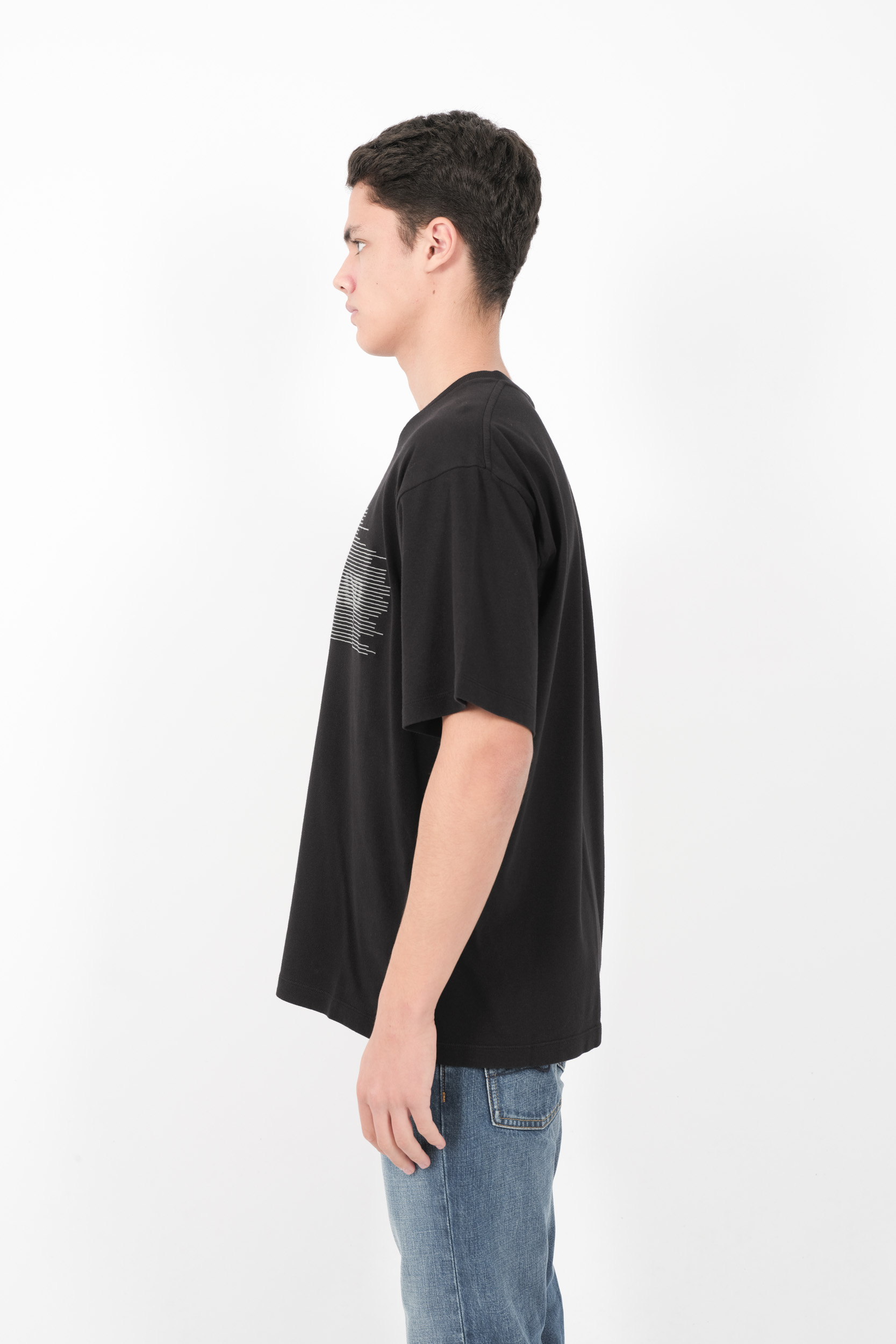 TEE-SHIRT STONE ISLAND LOGO BRODE 100% COTON NOIR 81152RC86-V0029