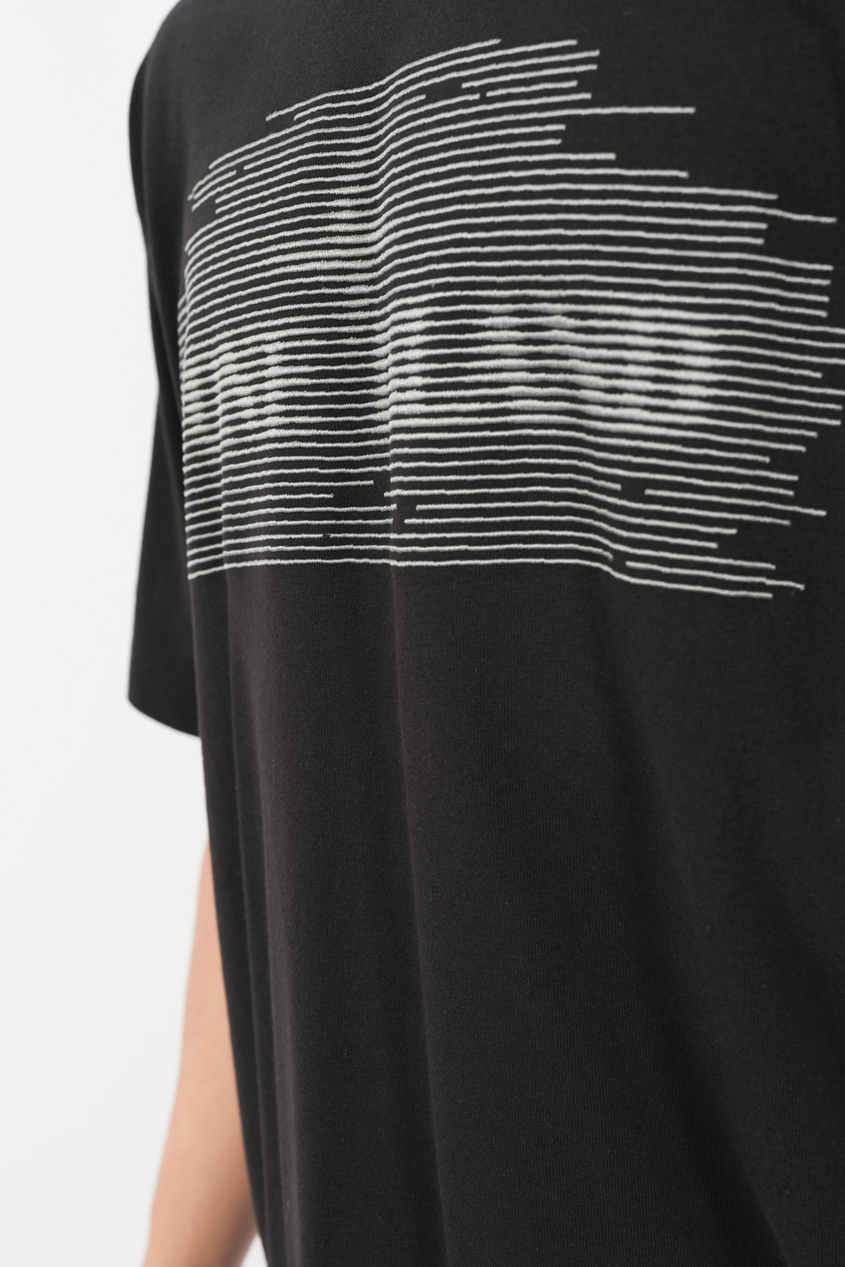 TEE-SHIRT STONE ISLAND LOGO BRODE 100% COTON NOIR 81152RC86-V0029