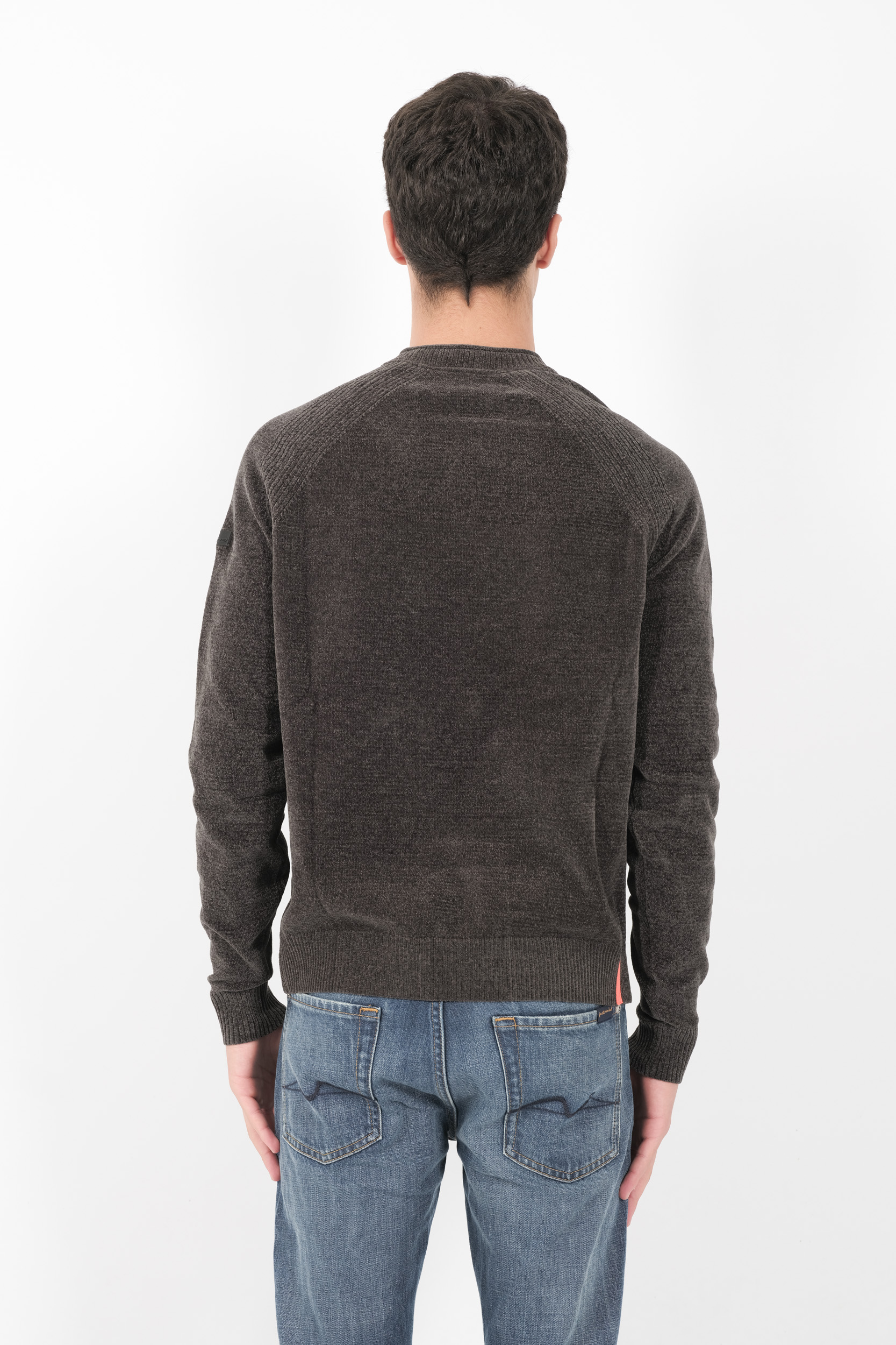  Image du produit PULL RRD COL ROND MATIERE CHENILLE VERT W24132-20 - 5