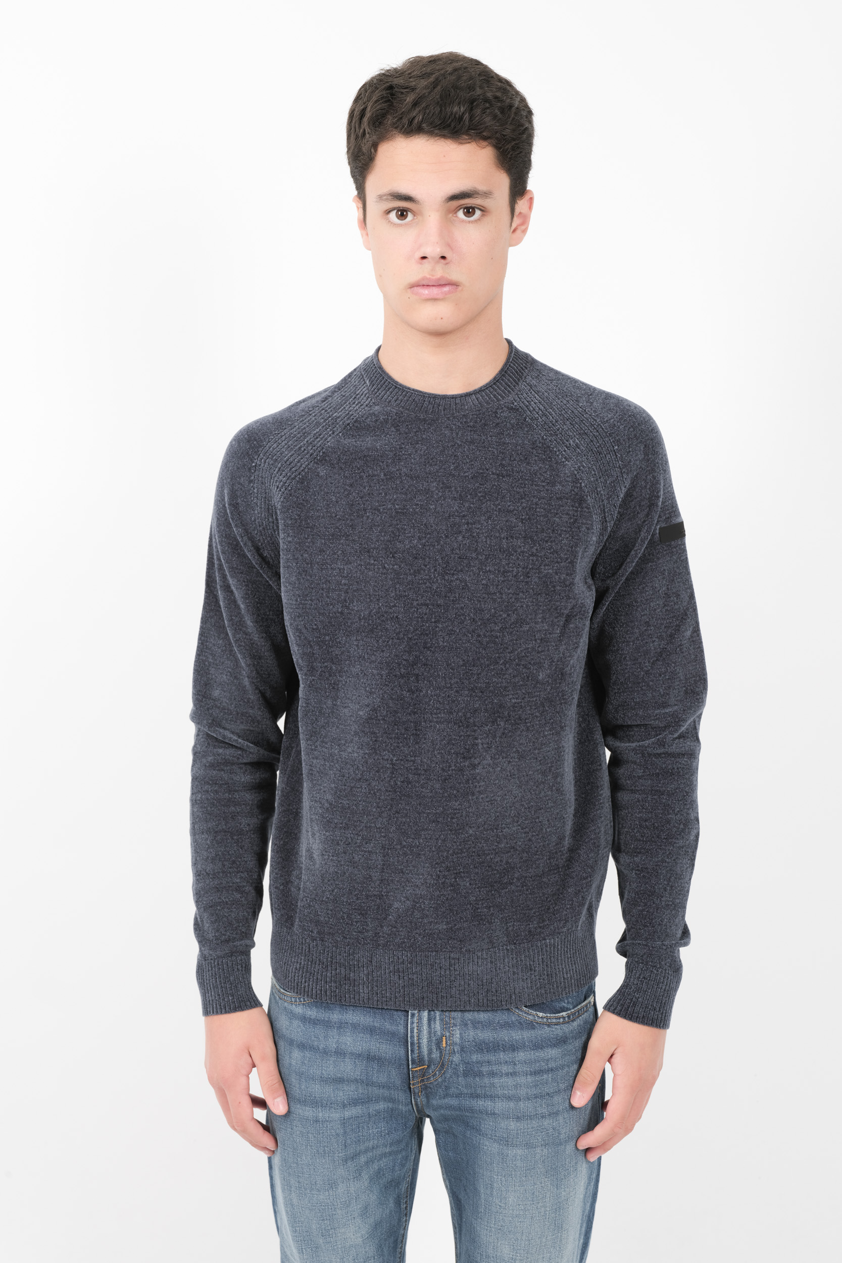 PULL RRD COL ROND MATIERE CHENILLE W24132-62