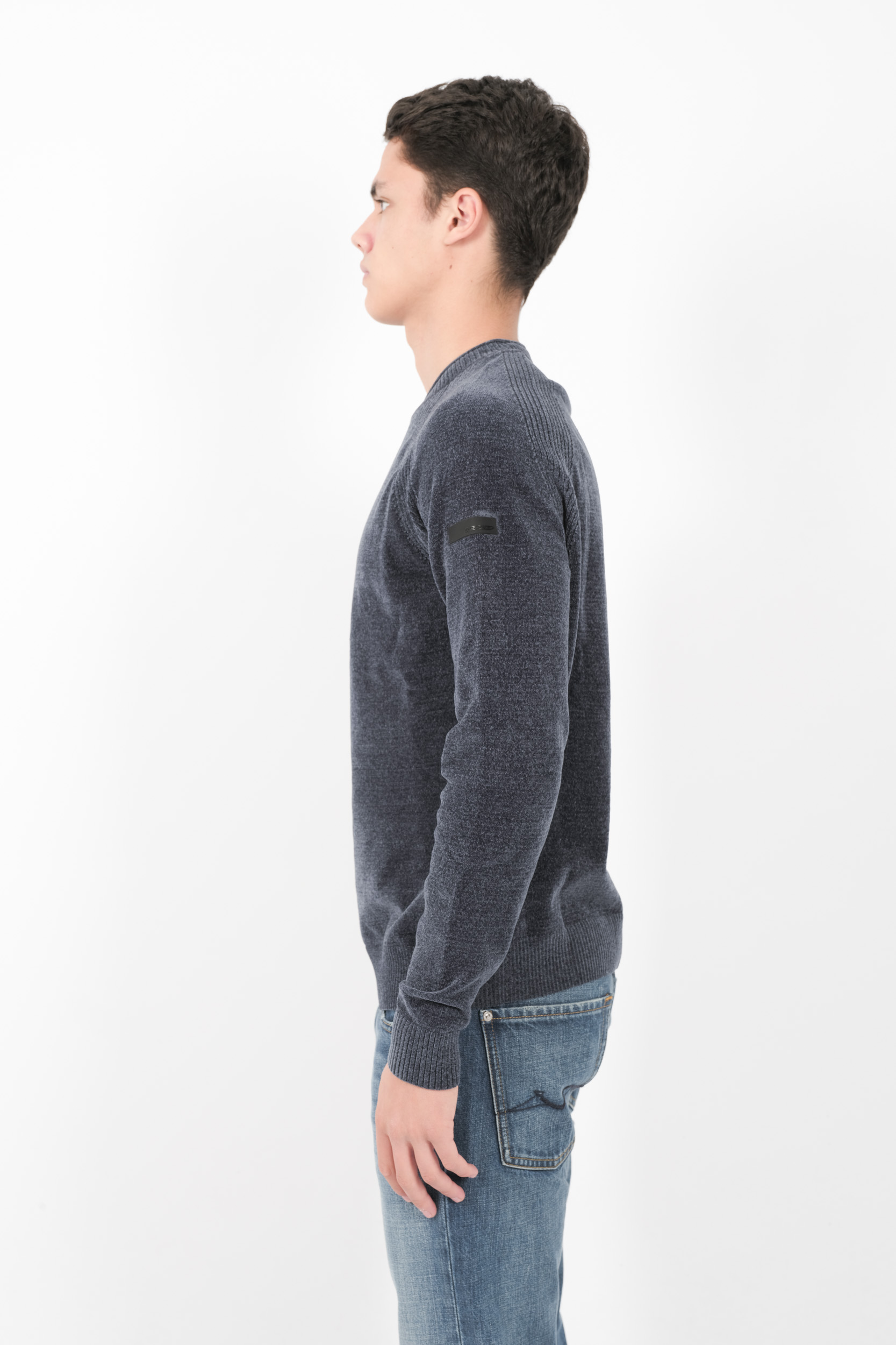 PULL RRD COL ROND MATIERE CHENILLE W24132-62