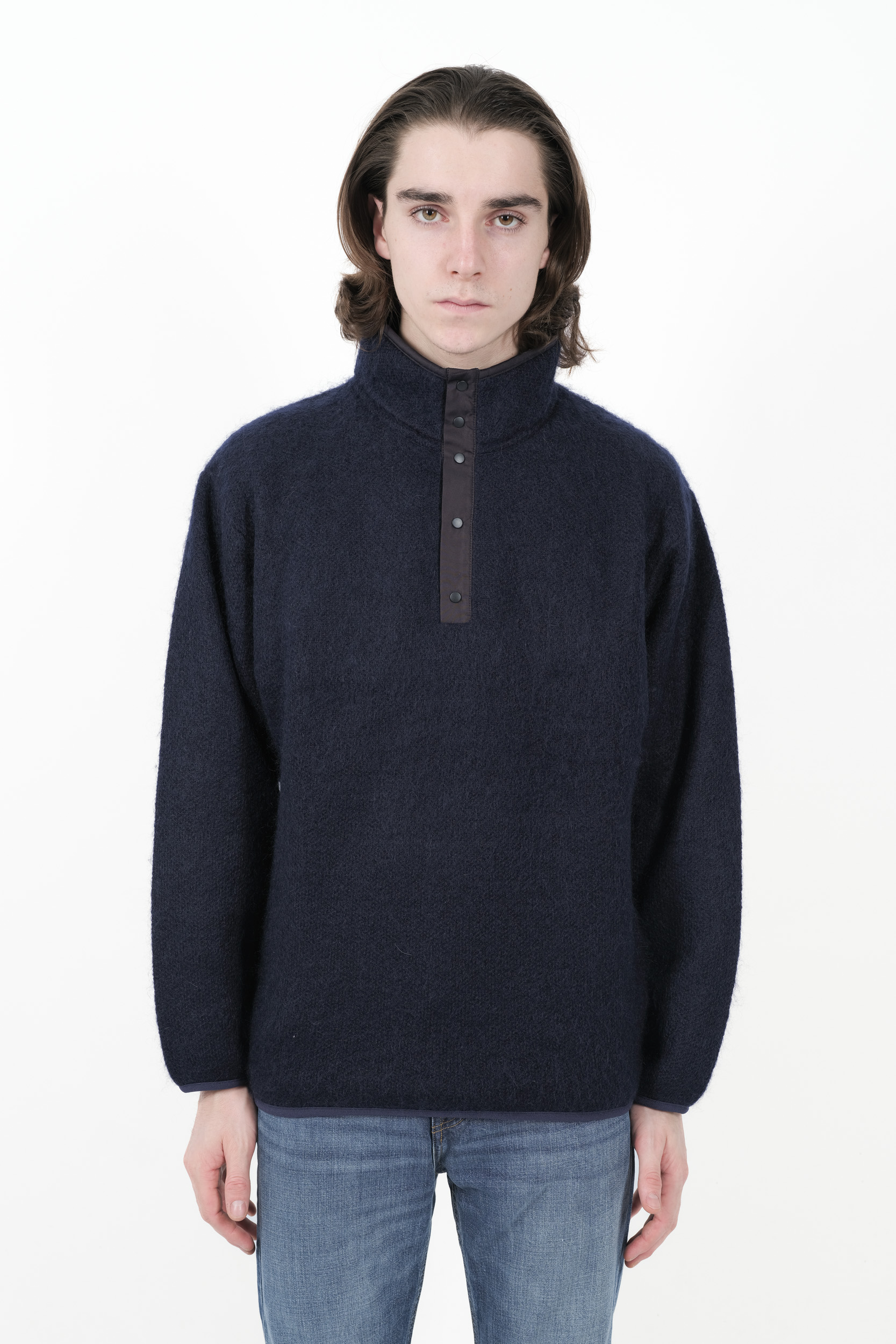 PULL NANAMICA EN MOHAIR BLEU S24FJ029
