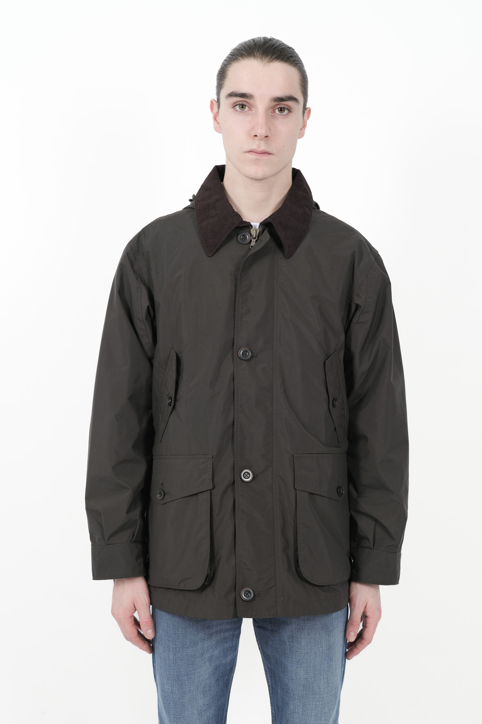 VESTE NANAMICA EN NYLON A CAPUCHE VERTE S24FJ036
