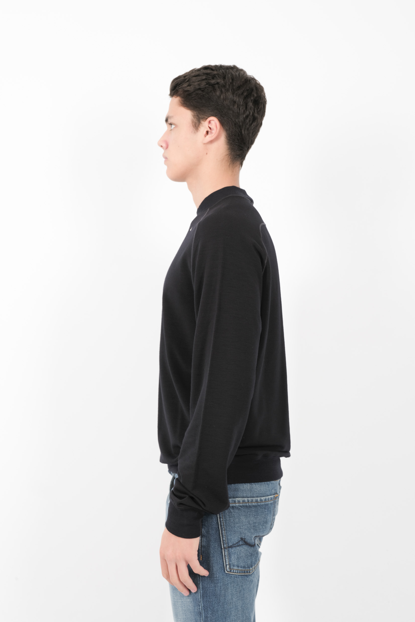  Image du produit SWEAT STONE ISLAND STELLINA COL ROND EN LAINE ET COTON MARINE 8115623G5-V0028 - 4