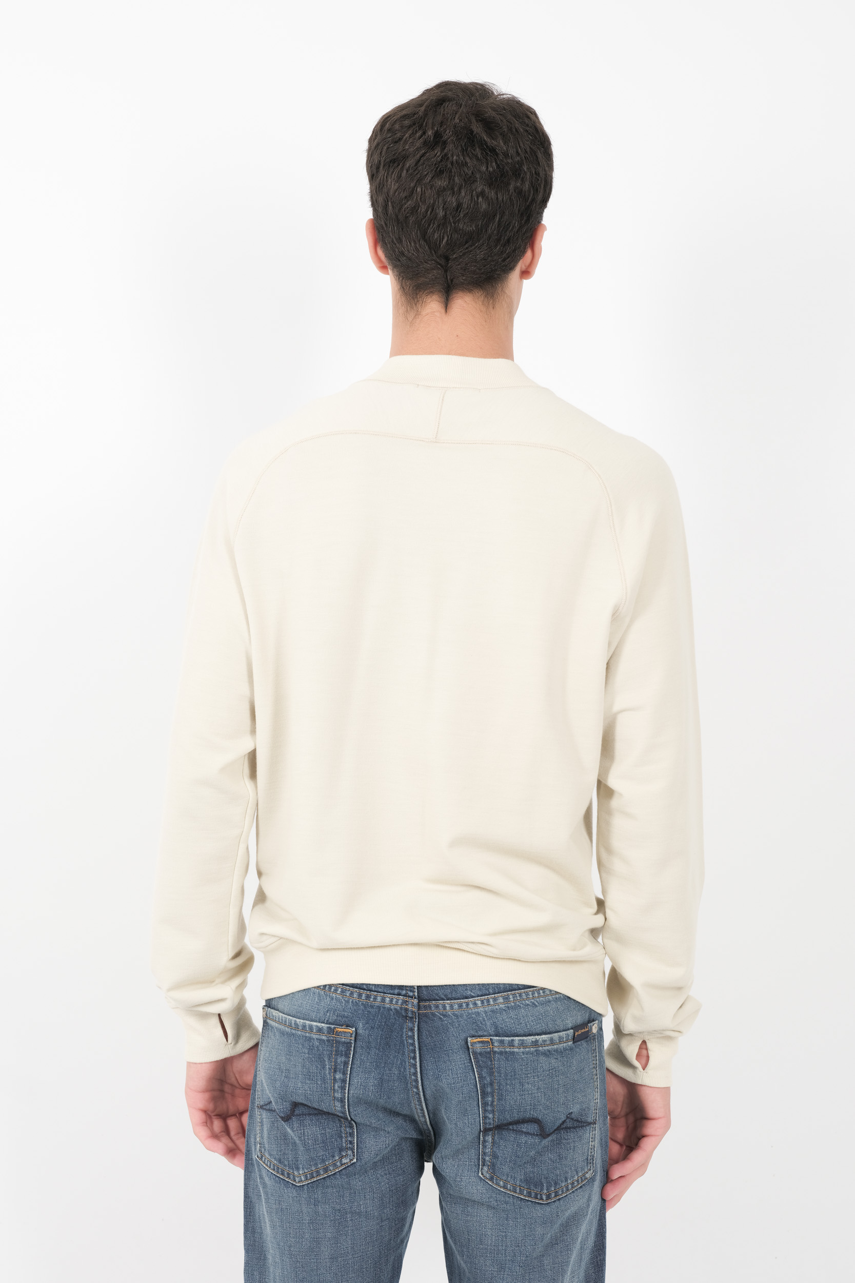 SWEAT STONE ISLAND STELLINA COL ROND EN LAINE ET COTON BEIGE 8115623G5-V0095