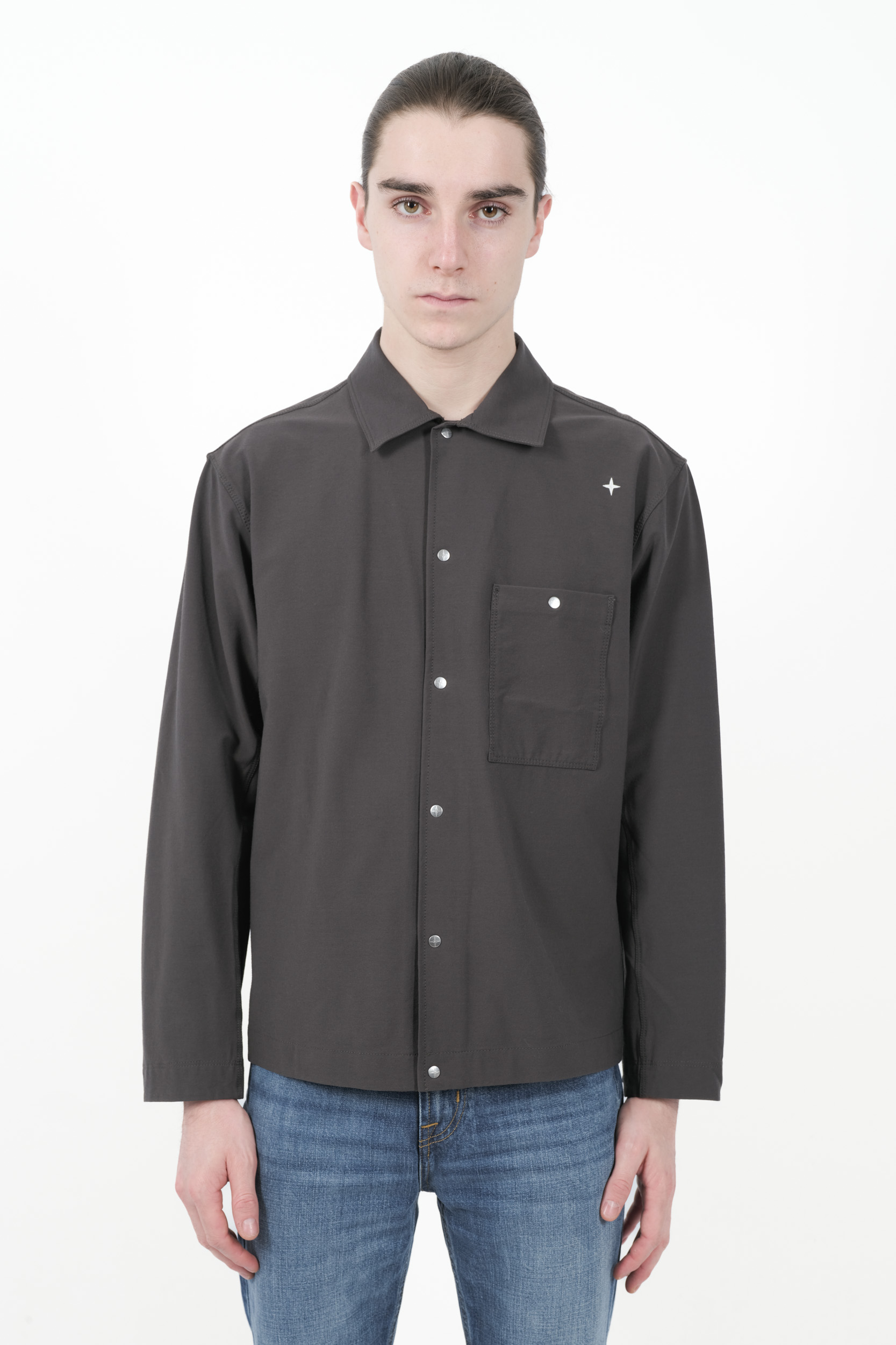 Image du produit SURCHEMISE STONE ISLAND STELLINA AVEC POCHE ANTHRACITE 8115105G6-V0062 - 3