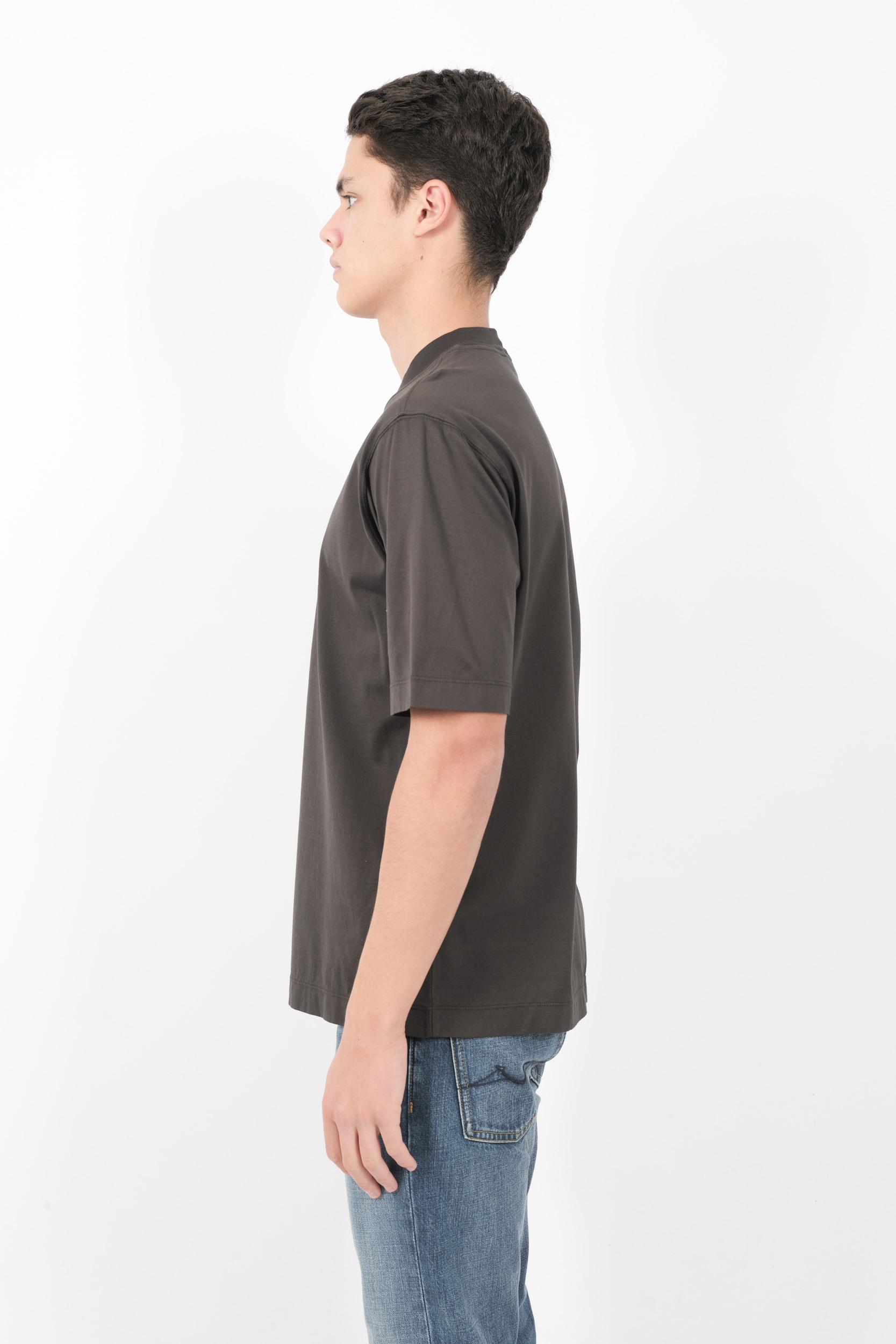 TEE-SHIRT STONE ISLAND STELLINA 100% COTON ANTHRACITE 8115202G3-V0062