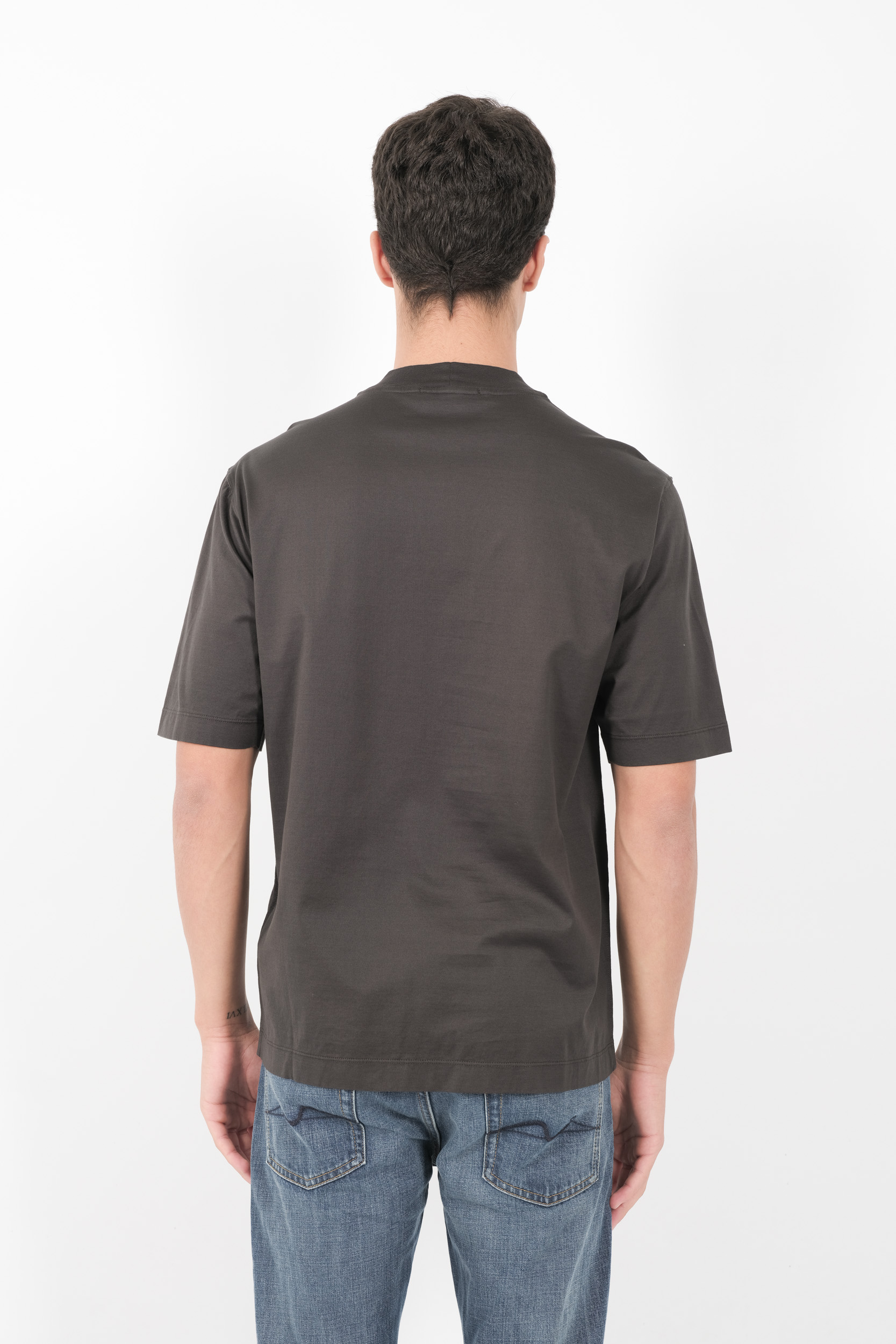 TEE-SHIRT STONE ISLAND STELLINA 100% COTON ANTHRACITE 8115202G3-V0062