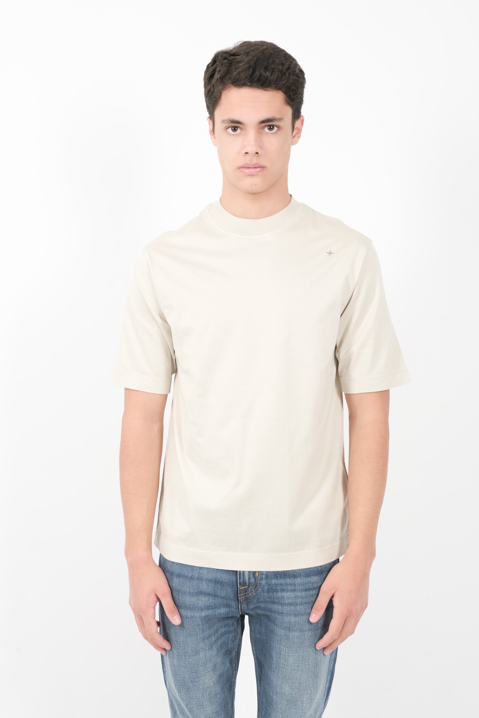 TEE-SHIRT STONE ISLAND STELLINA 100% COTON BEIGE 8115202G3-V0095