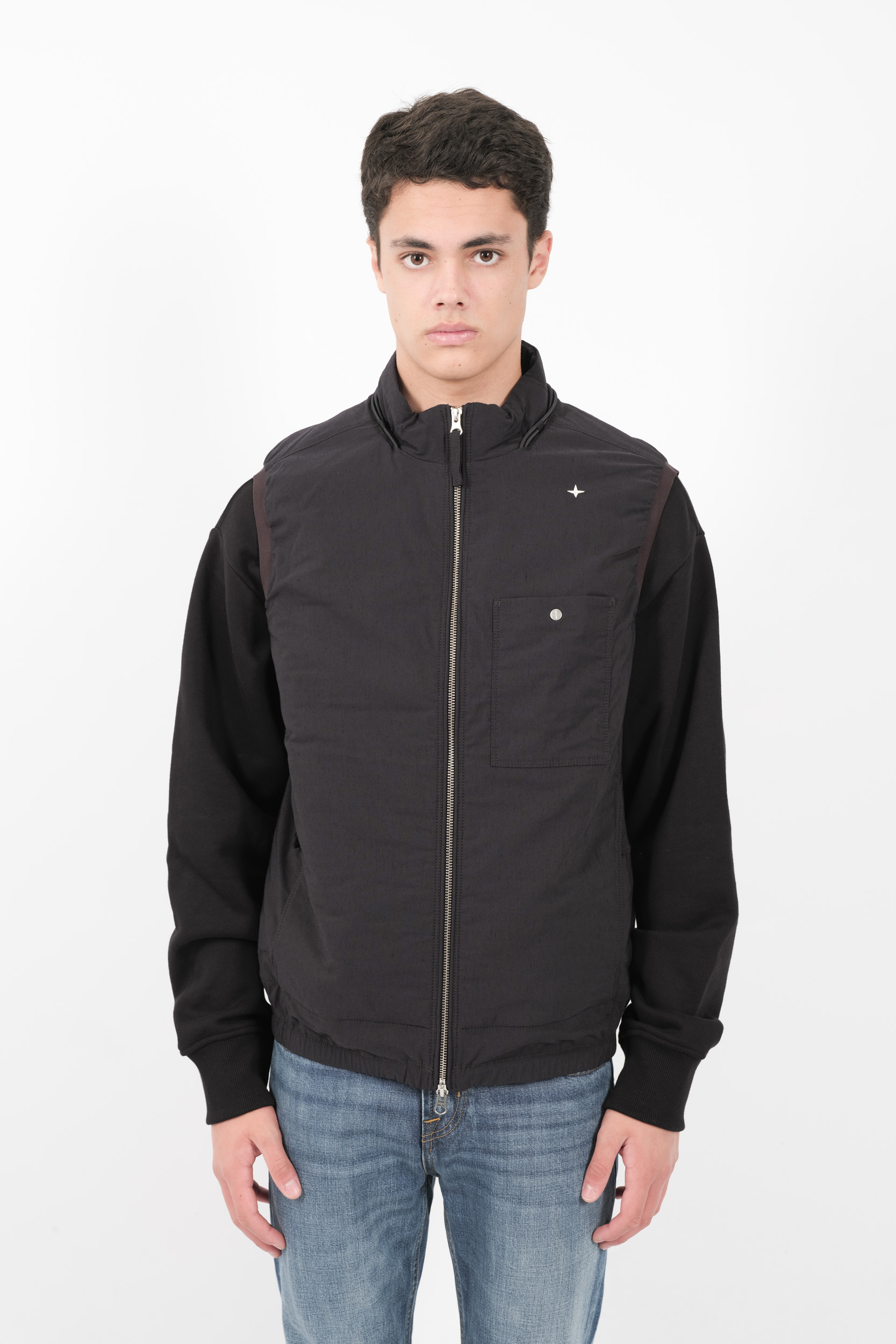 VESTE STONE ISLAND STELLINA SANS MANCHE MARINE 8115G05G2-V0028