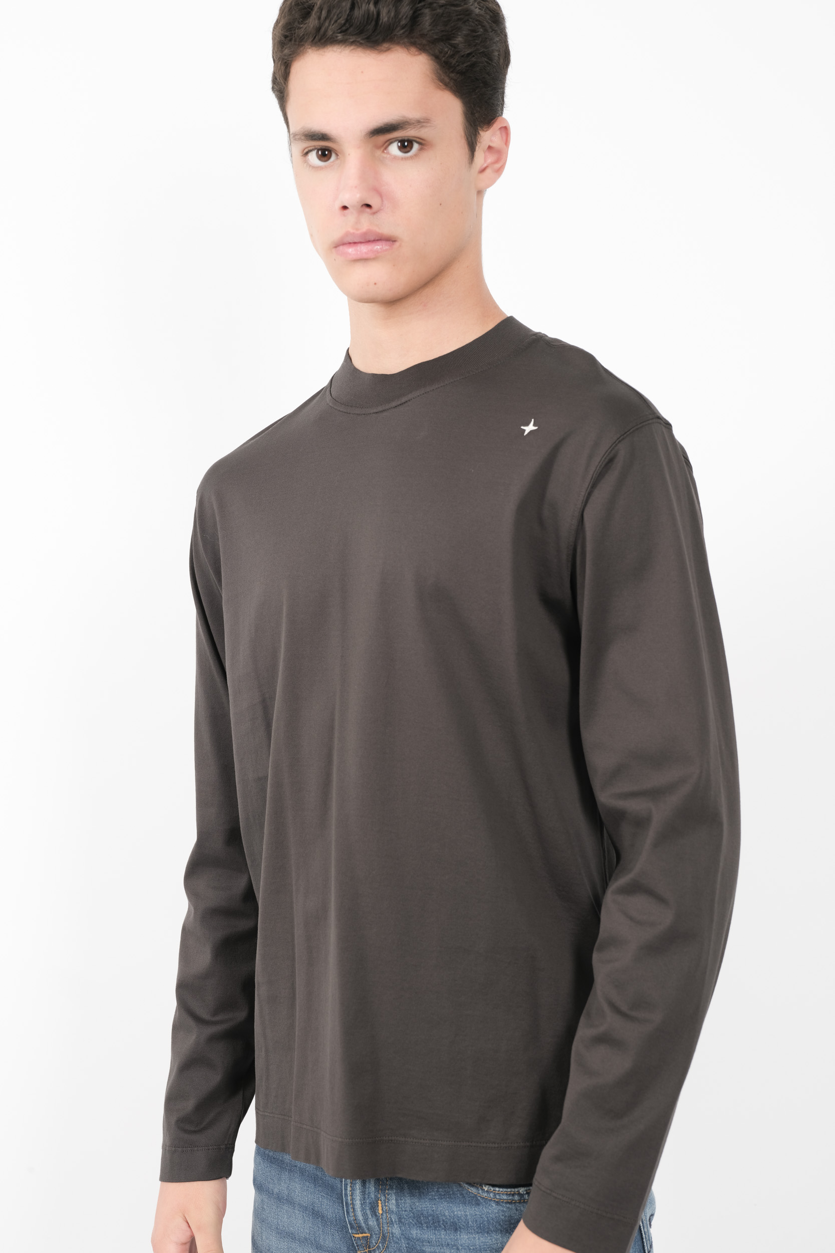  Image du produit TEE-SHIRT STONE ISLAND STELLINA 100% COTON MANCHES LONGUES ANTHRACITE 8115211G3- - 2