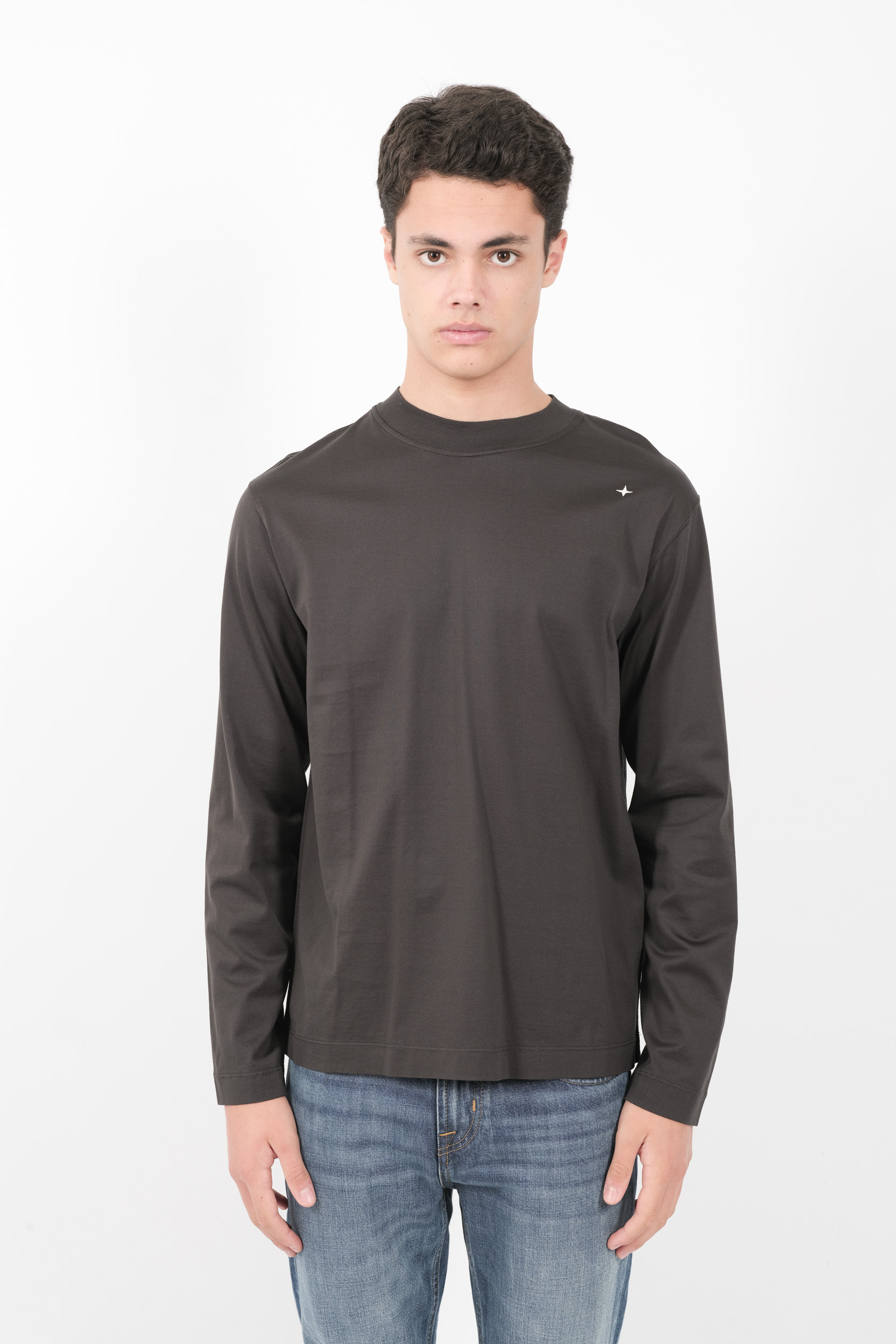  Image du produit TEE-SHIRT STONE ISLAND STELLINA 100% COTON MANCHES LONGUES ANTHRACITE 8115211G3- - 3