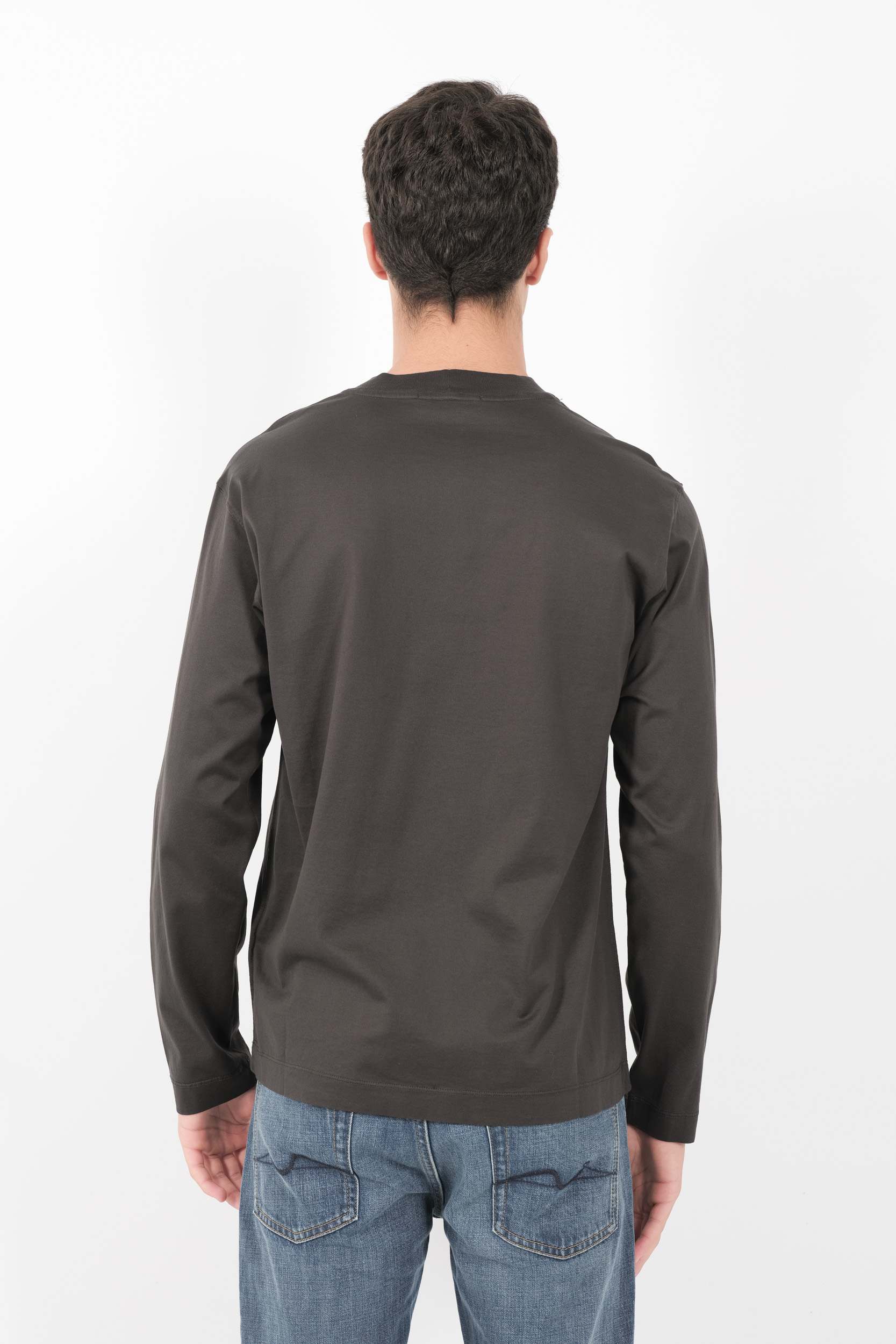  Image du produit TEE-SHIRT STONE ISLAND STELLINA 100% COTON MANCHES LONGUES ANTHRACITE 8115211G3- - 5