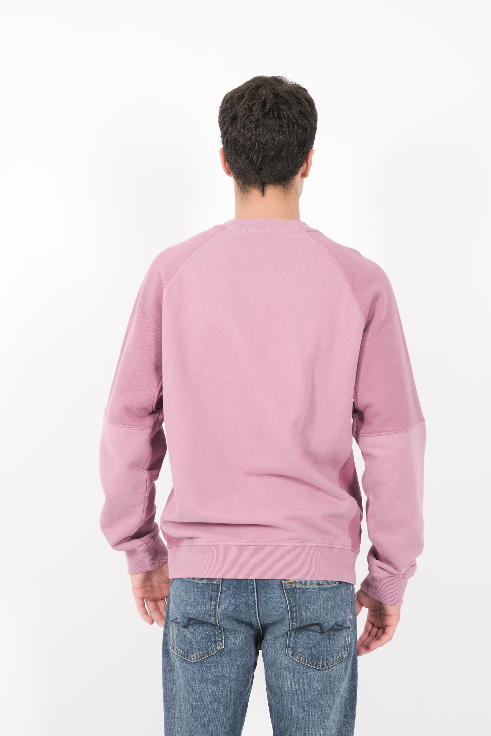 SWEAT STONE ISLAND COL ROND A POCHES PRESSION ROSE 811560252-V0086
