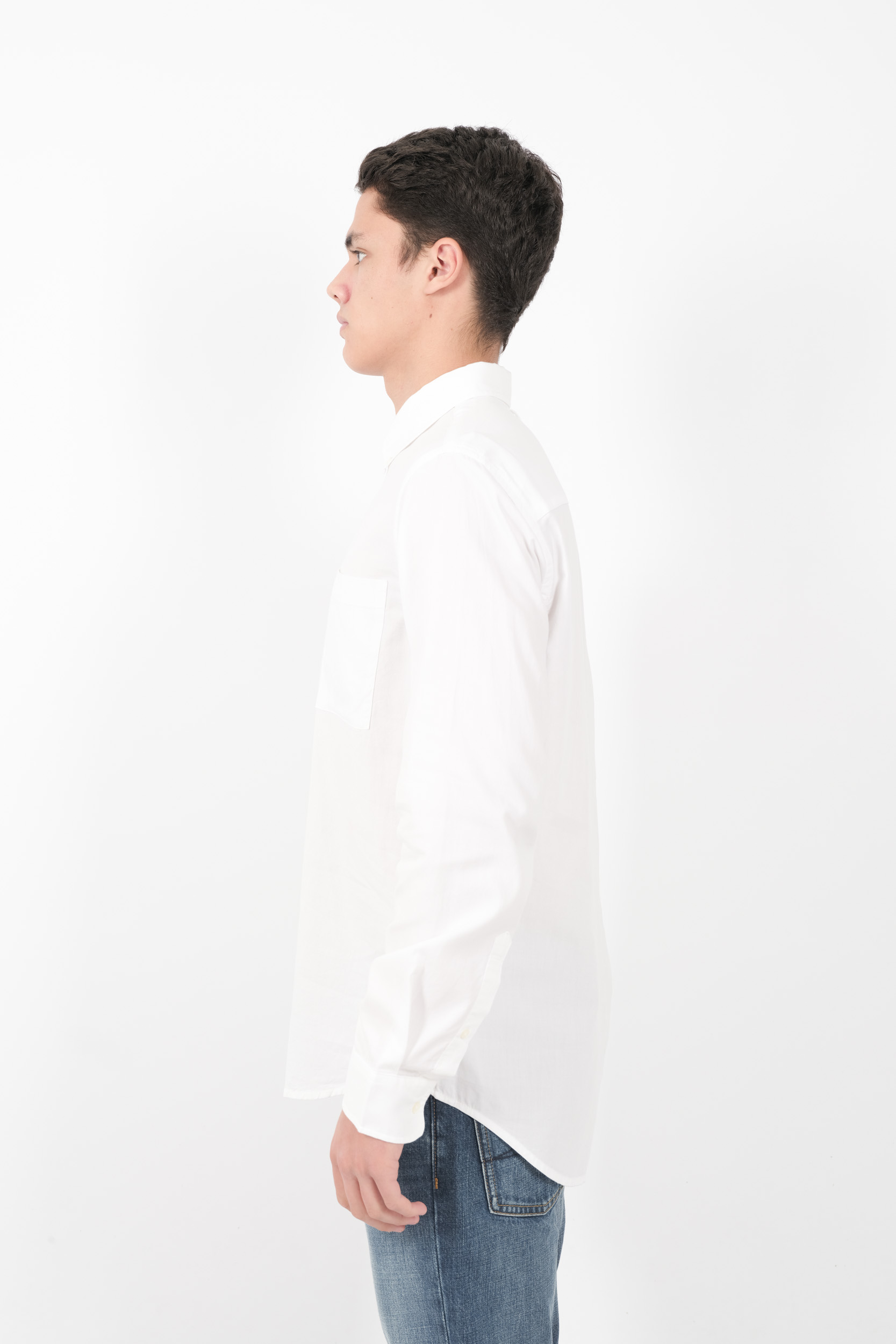 CHEMISE NN07 EN COTON MELANGE BLANC ARNEBD-001