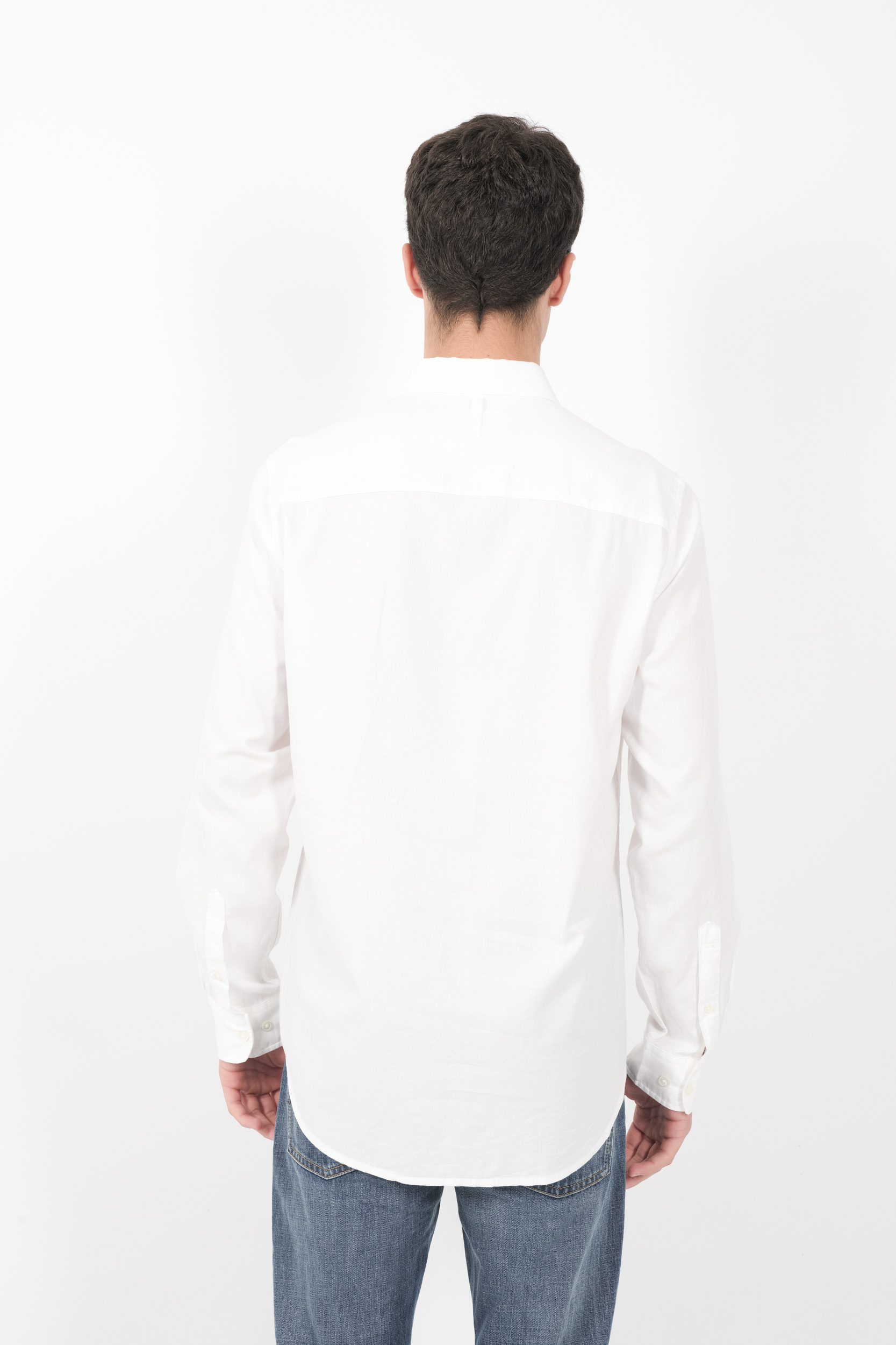 CHEMISE NN07 EN COTON MELANGE BLANC ARNEBD-001