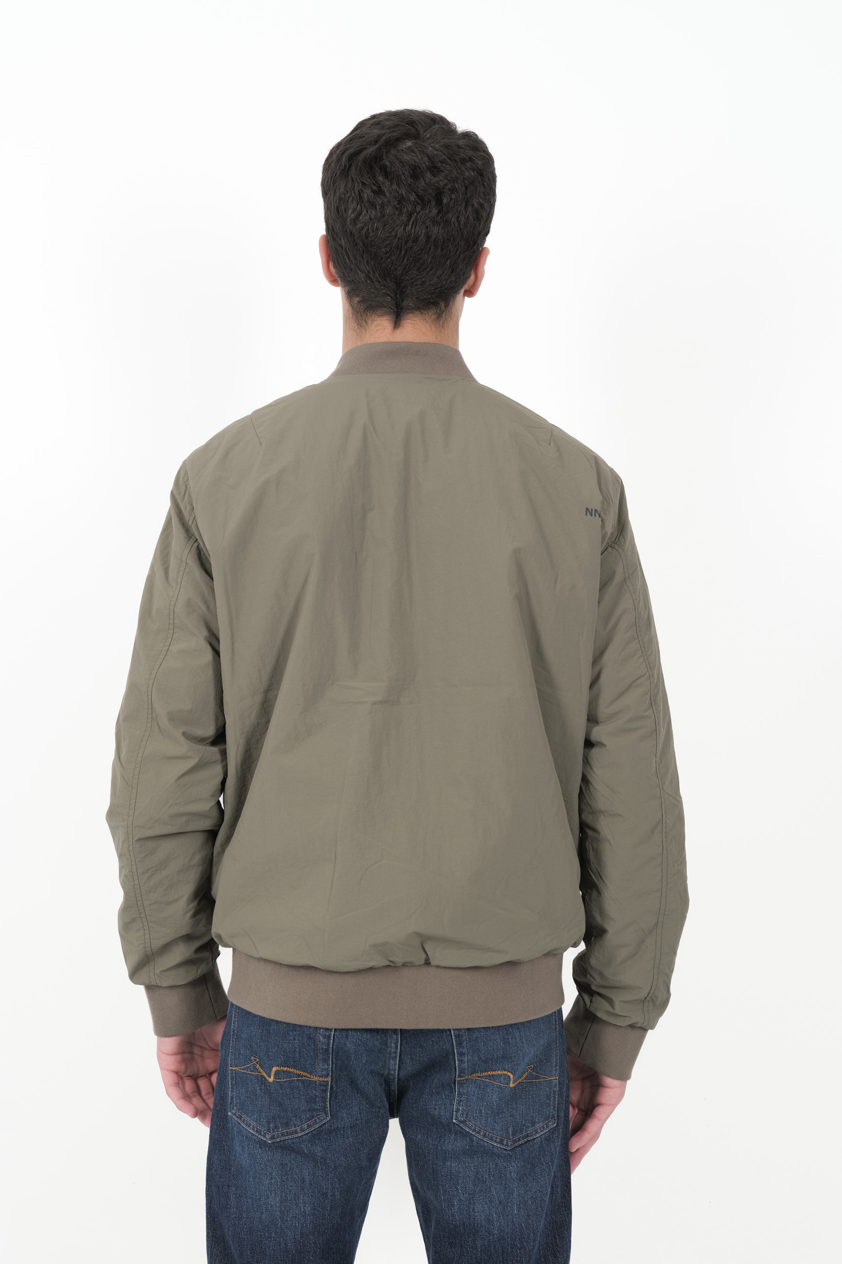 VESTE NN07 BOMBER EN LAINE MELANGEE KAKI DIXON-343