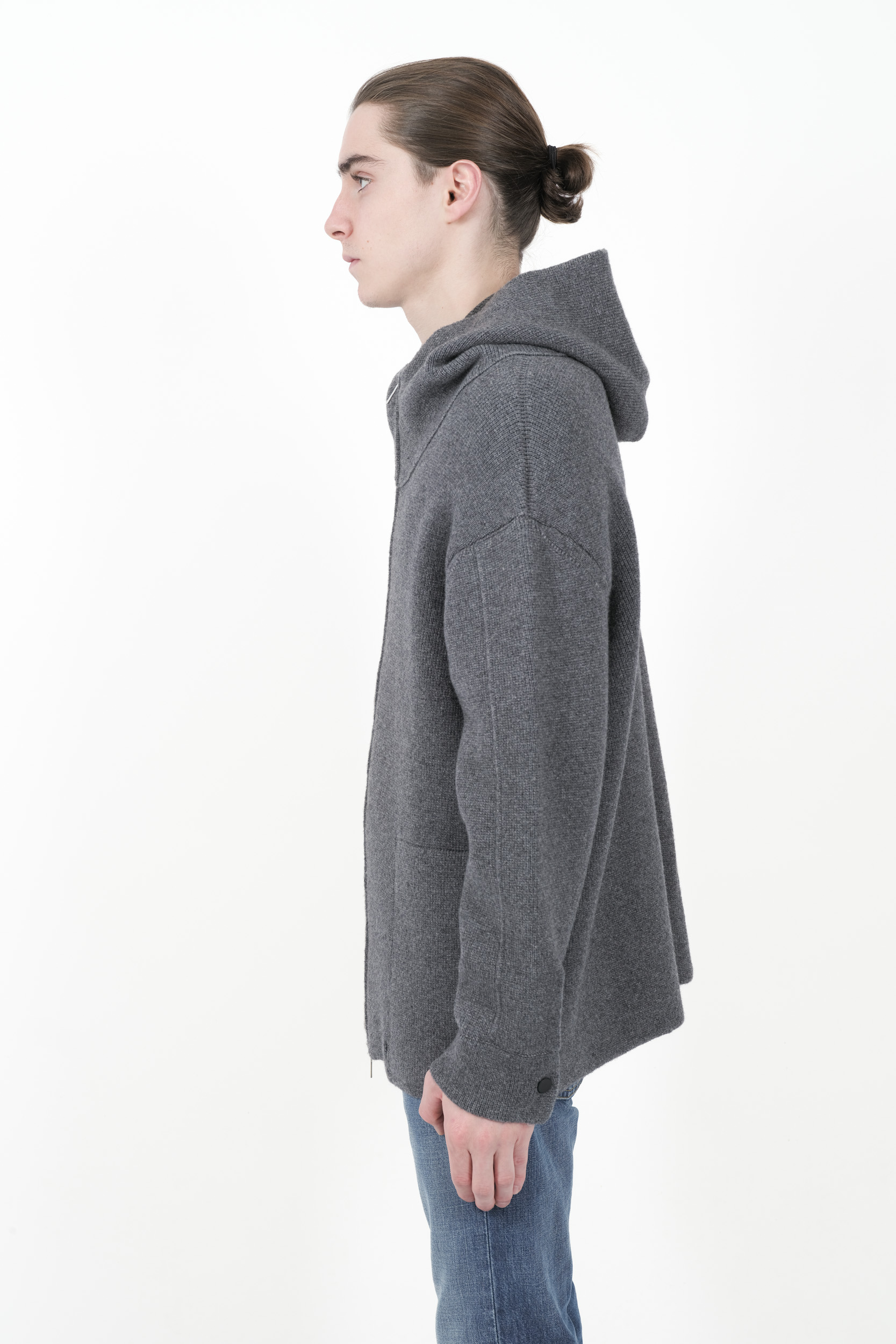 GILET RE_BRANDED A CAPUCHE CACHEMIRE RECYCLE U4WD52-X92