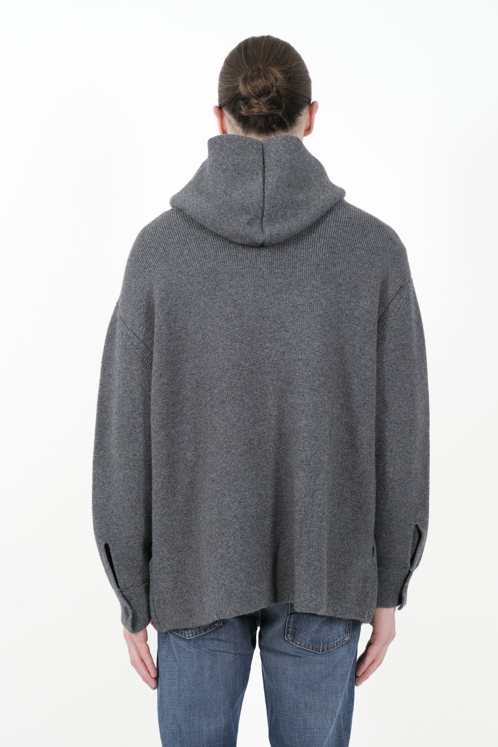 GILET RE_BRANDED A CAPUCHE CACHEMIRE RECYCLE U4WD52-X92