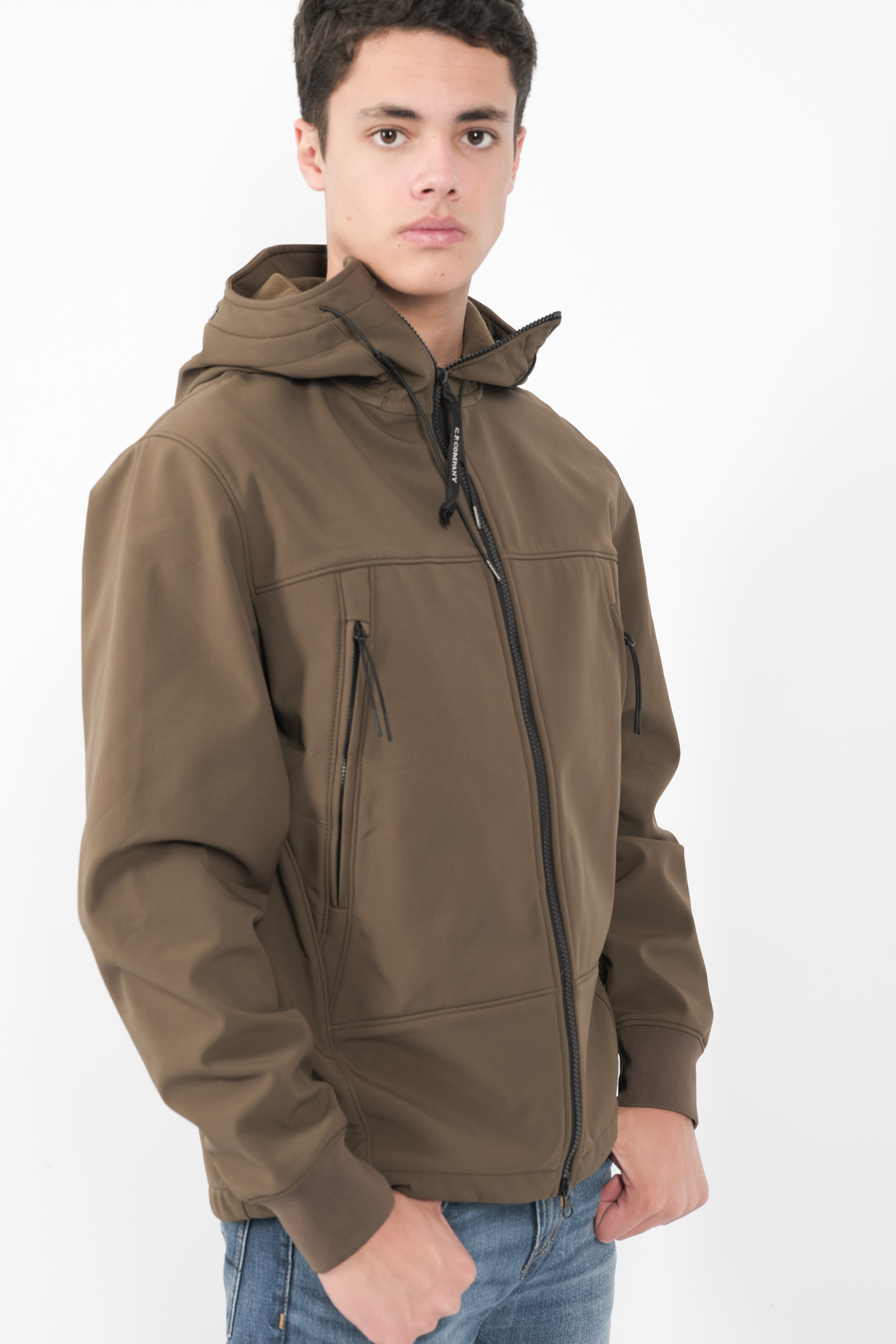 Image du produit SOFT-SHELL C.P COMPANY A CAPUCHE LUNETTES KAKI W012A-683