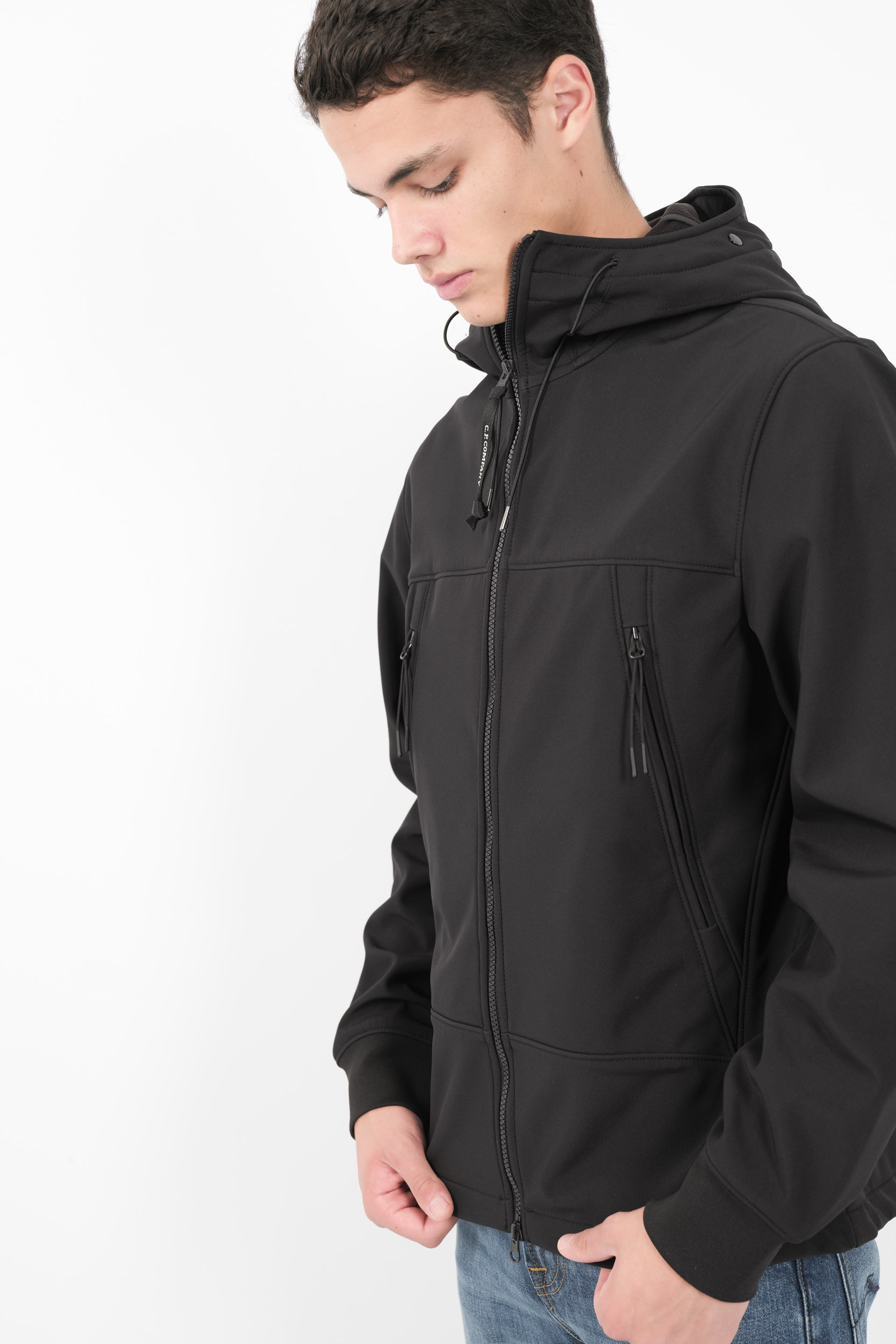 SOFT-SHELL C.P COMPANY A CAPUCHE LUNETTES NOIR W012A-999