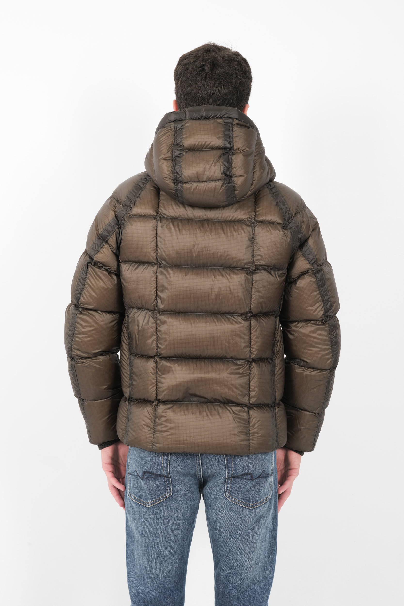 DOUDOUNE C.P COMPANY A CAPUCHE NYLON MATELASSEE KAKI W210A-674