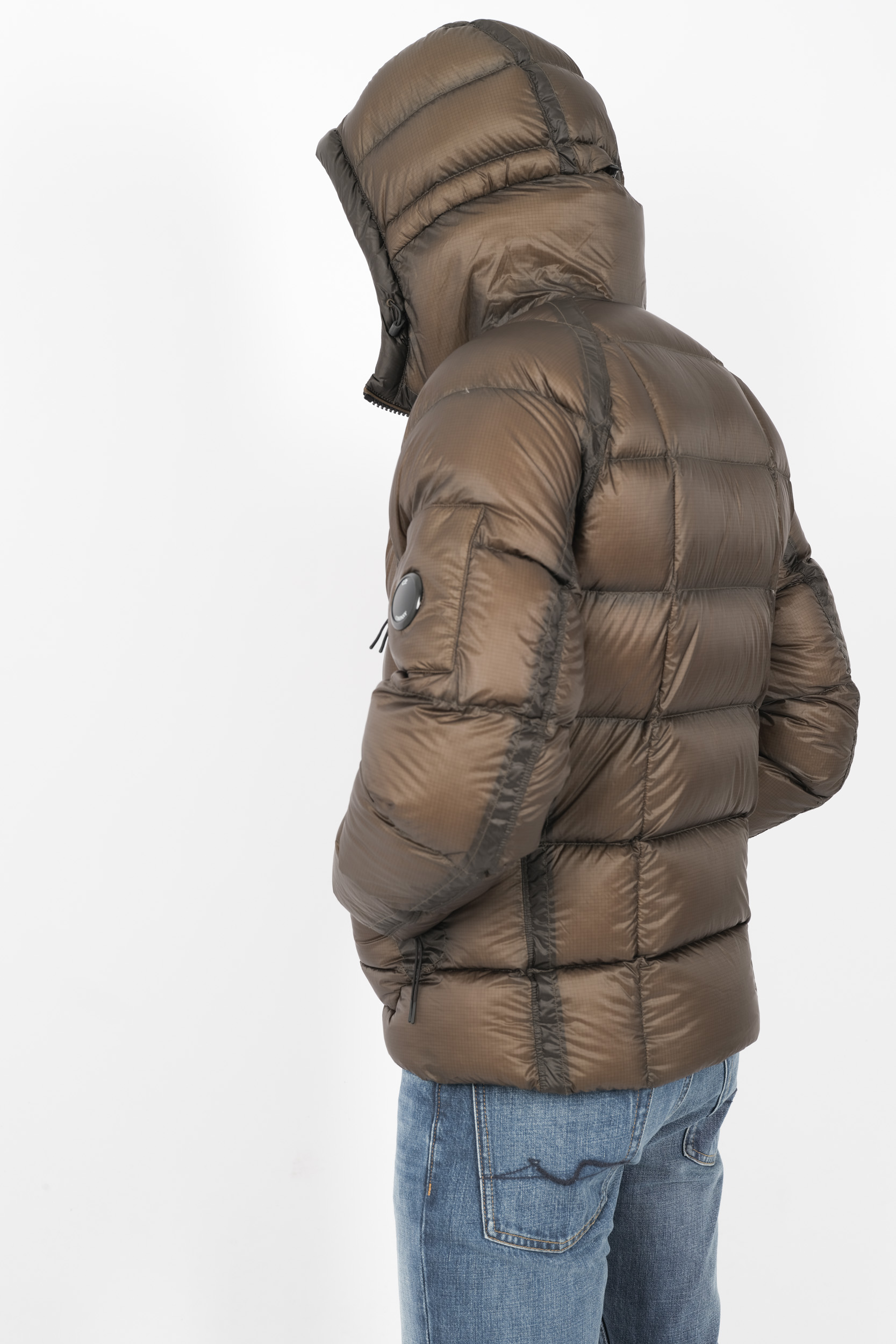 DOUDOUNE C.P COMPANY A CAPUCHE NYLON MATELASSEE KAKI W210A-674